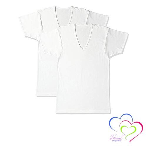Gunze Soft Underwear 2-Piece Set Short Sleeve V-Neck Shirts Size L 100% Cotton Gunze Soft Underwear 2-Piece Set Short Sleeve V-Neck Shirts Size L 100% Cotton