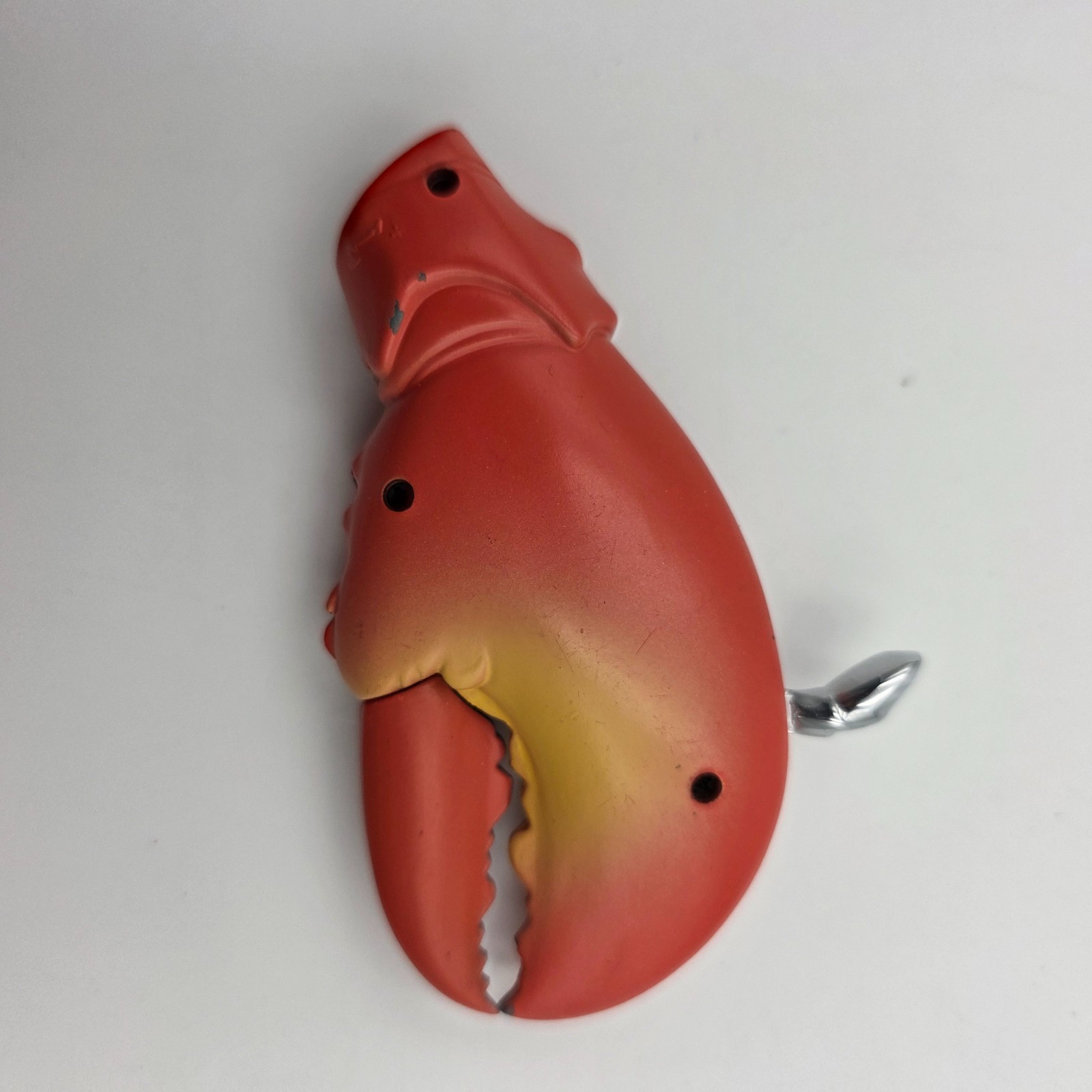 Vintage Tybee Island GA Crab Claw Butane Lighter Orange Novelty Souvenir 4\