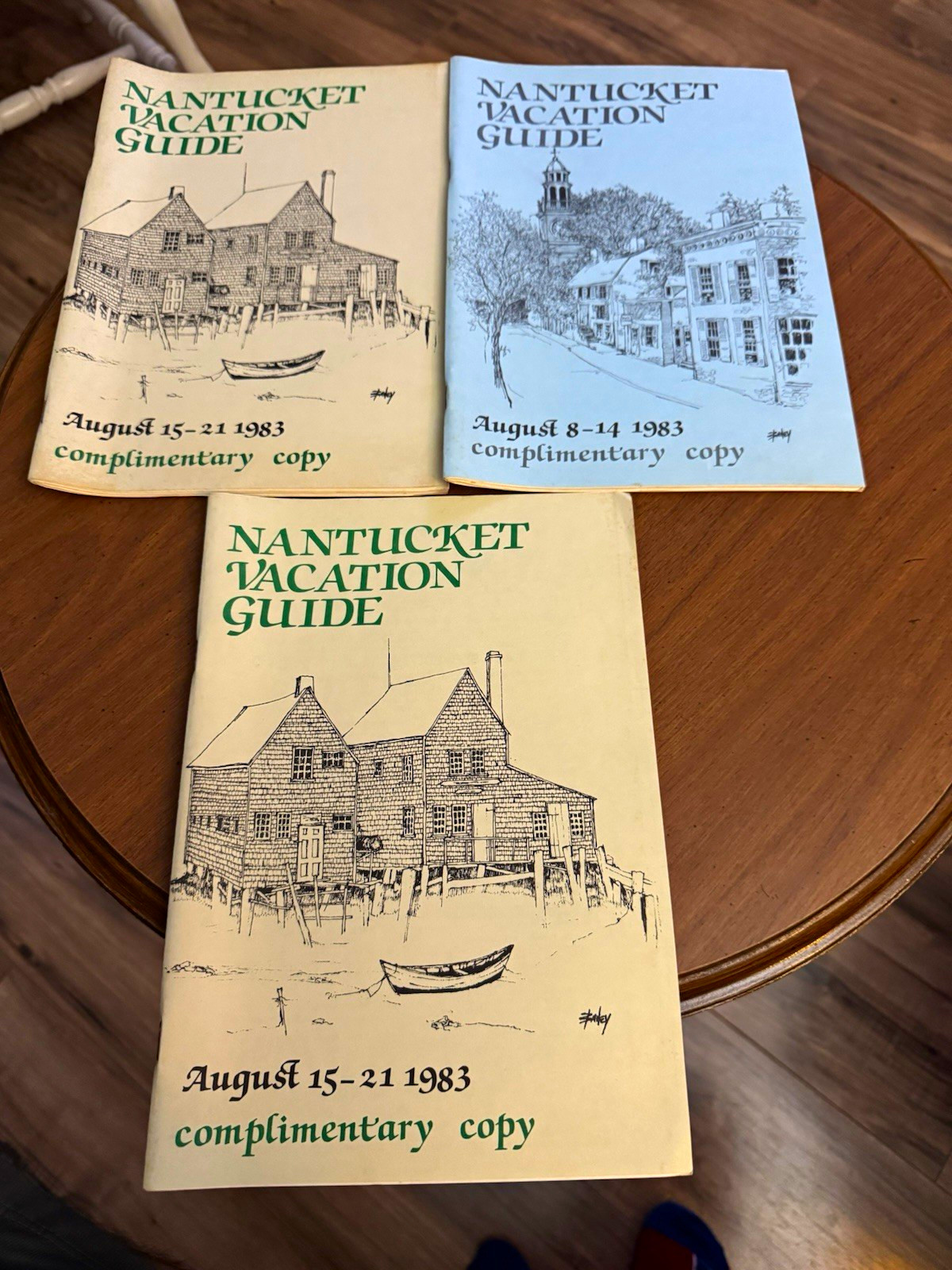 3 Vintage Nantucket Massachusetts Vacation Guide Booklet August 1983