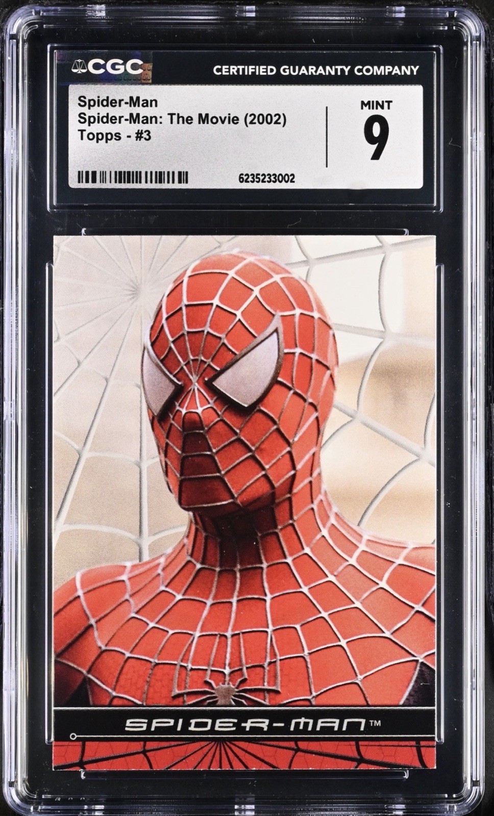 2002 Topps Spider-Man Movie #3 Spider Man CGC 9