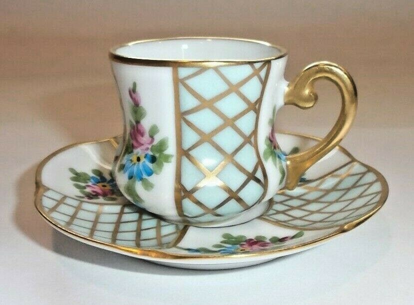 Peint Main Limoges - Teacup Collection (6) Peint Main Limoges - Teacup Collection (6)