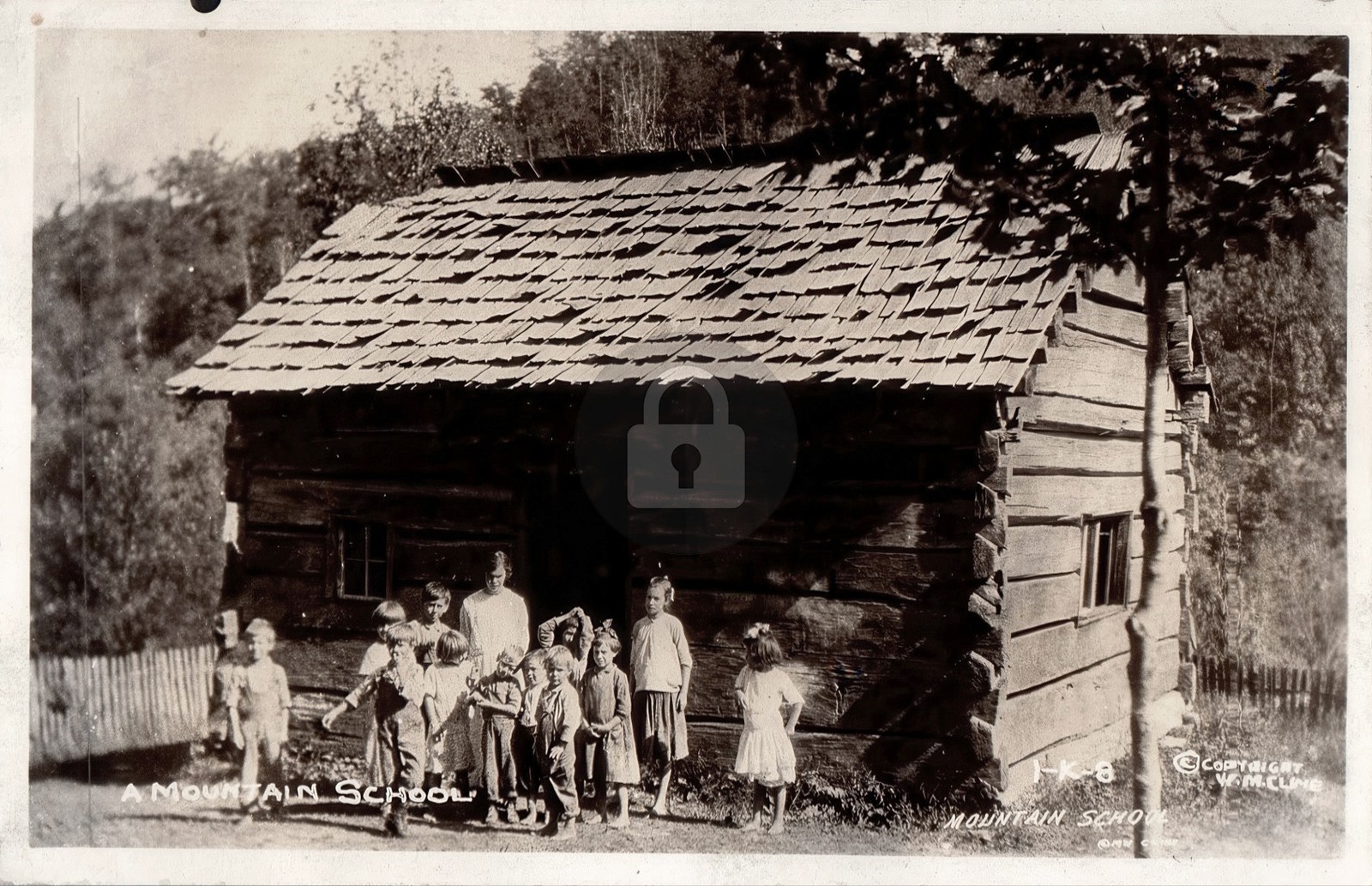1947 A Mountain School Gatlinburg Tennessee TN Cline RPPC Photo Postcard COPY
