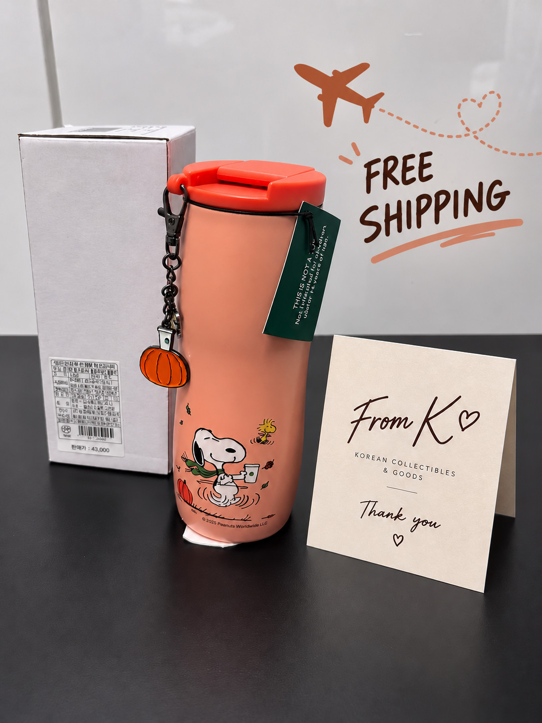 Starbucks Korea x Peanuts Snoopy Pumpkin Stainless Tumbler 473ml 16oz 2026 NEW Starbucks Korea x Peanuts Snoopy Pumpkin Stainless Tumbler 473ml 16oz 2026 NEW