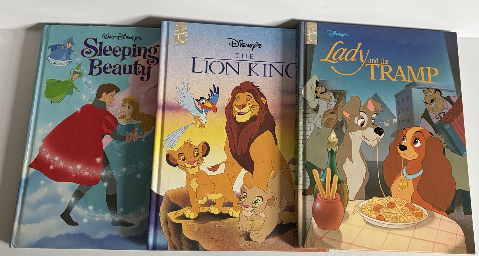 Disney Mouse Works Hardcover Book Lot Sleeping Beauty Lion King Disney Mouse Works Hardcover Book Lot Sleeping Beauty Lion King