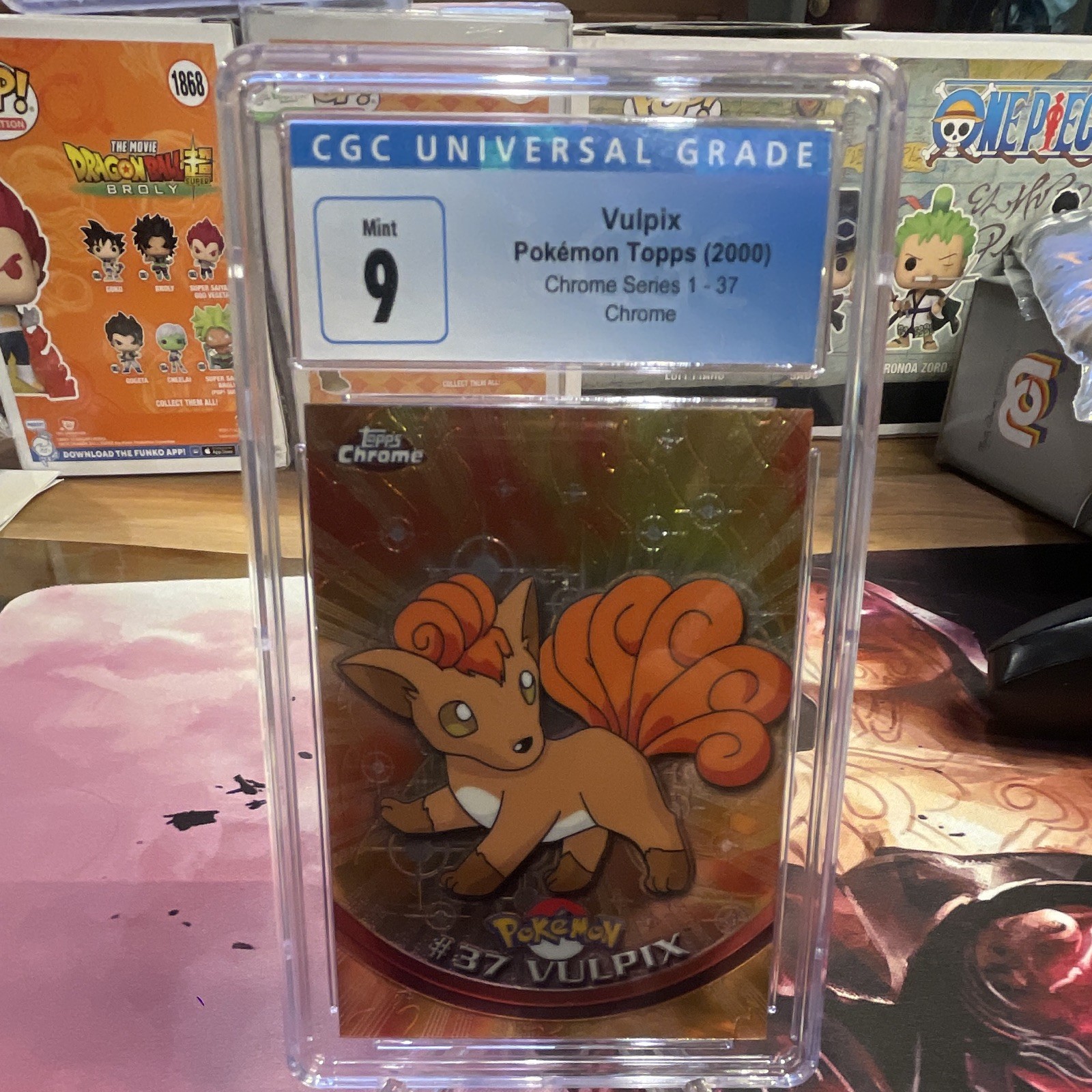 Topps 2000 Pokémon Chrome Series 1 Chrome #37 Vulpix CGC 9 Mint