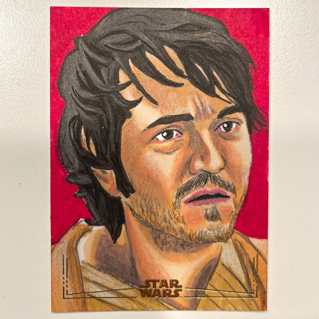 2025 Topps Chrome Star Wars ANDOR Gold Foil Sketch Card 1/1 Jason Christner