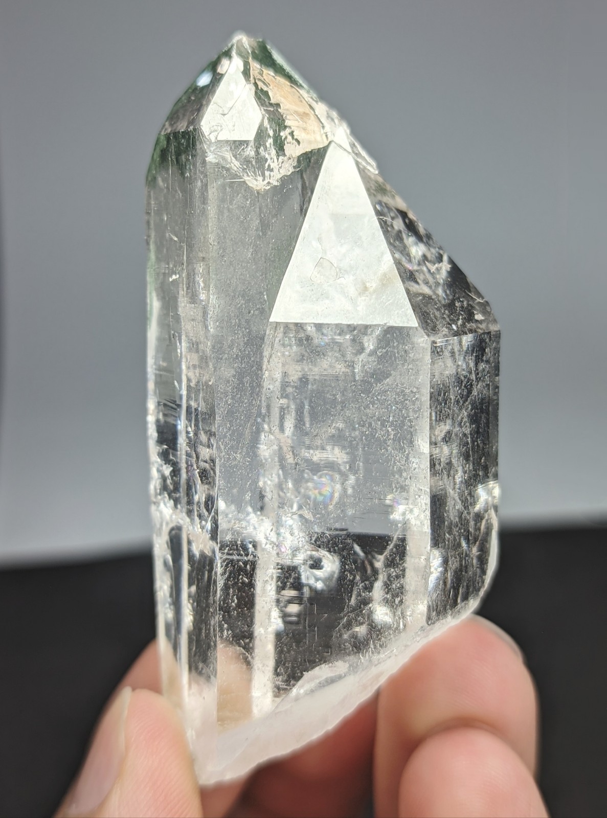 90-gm Natural Transparent Quartz Twin Crystals with Chlorite Inclusion -Pakistan
