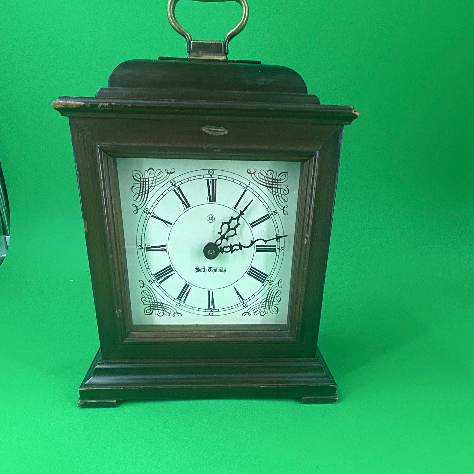 Vintage Seth Thomas Newcastle Mantel Clock Model 1307 German Movement WORKING