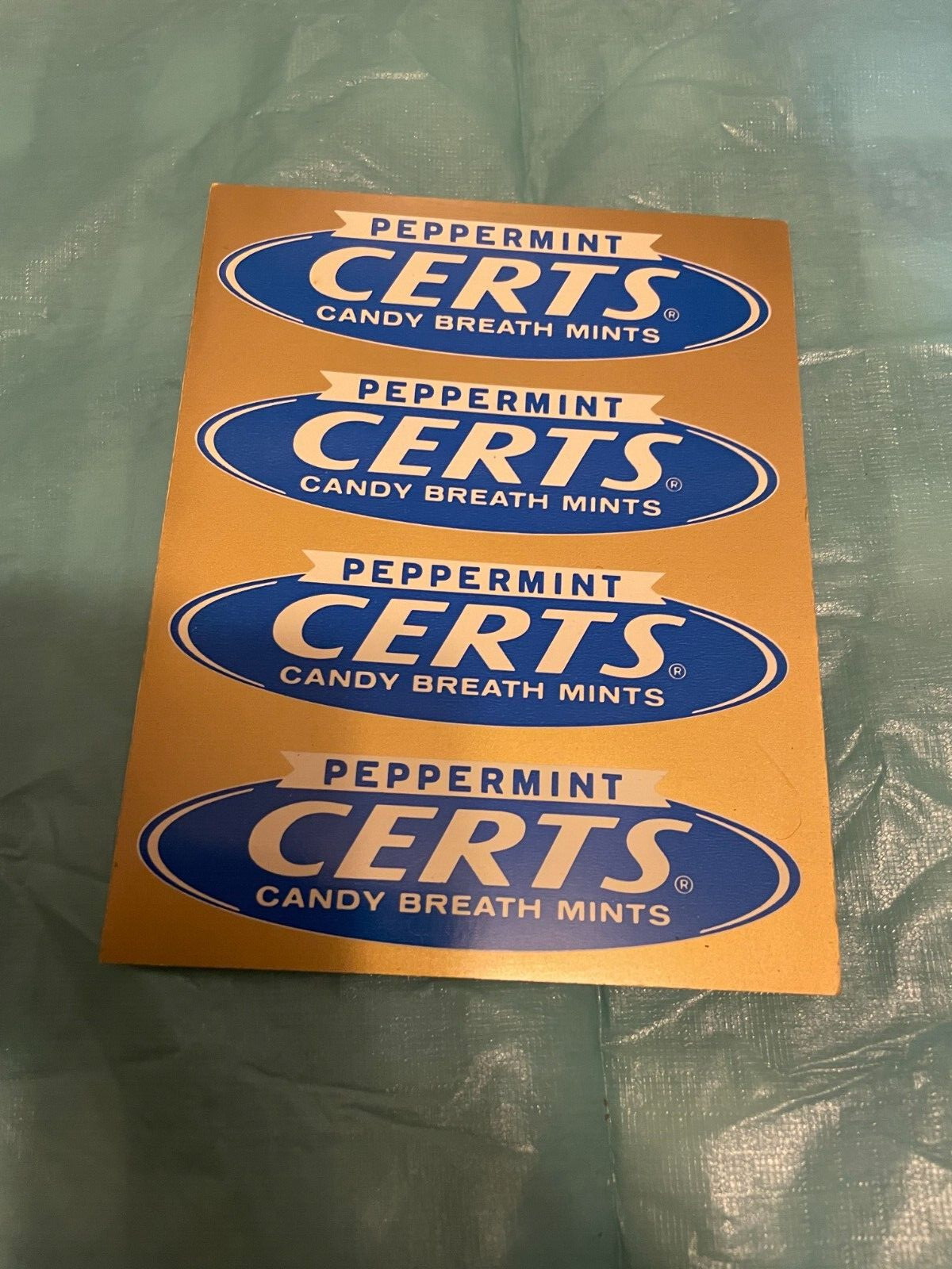 Vintage CERTS Mint Peppermint Greeting Card 1960s 1970s Rare Vintage CERTS Mint Peppermint Greeting Card 1960s 1970s Rare