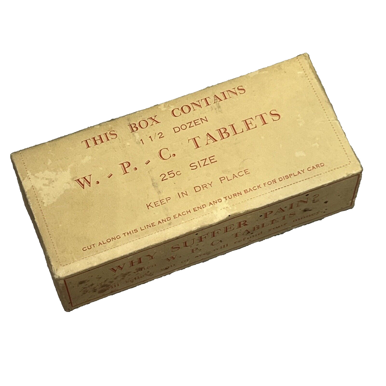 W.P.C. Tablets Vtg Advertising Sealed Display 1 1/2 Dozen 25c Size W.P.C. Tablets Vtg Advertising Sealed Display 1 1/2 Dozen 25c Size