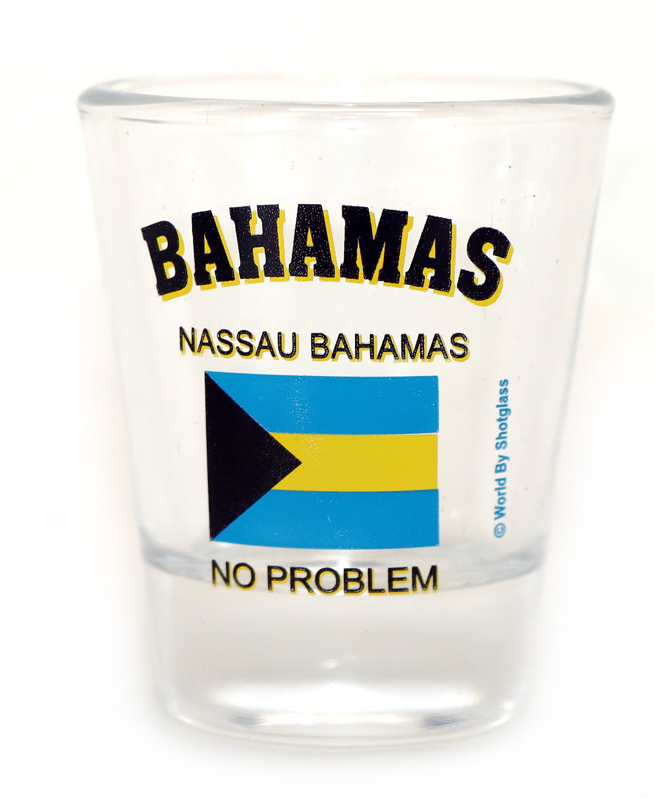 NASSAU BAHAMAS NO PROBLEM SHOT GLASS SHOTGLASS