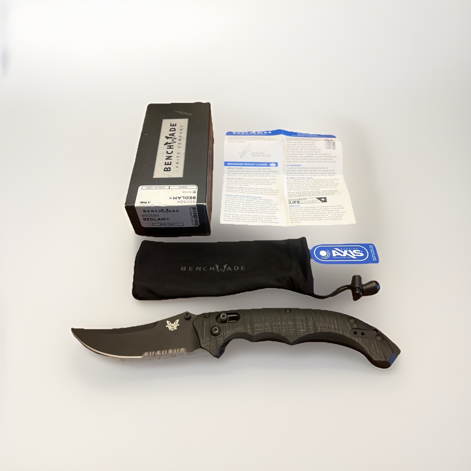 NIB VTG Benchmade 860SBK BEDLAM G-10/154CM make me an offer NIB VTG Benchmade 860SBK BEDLAM G-10/154CM make me an offer
