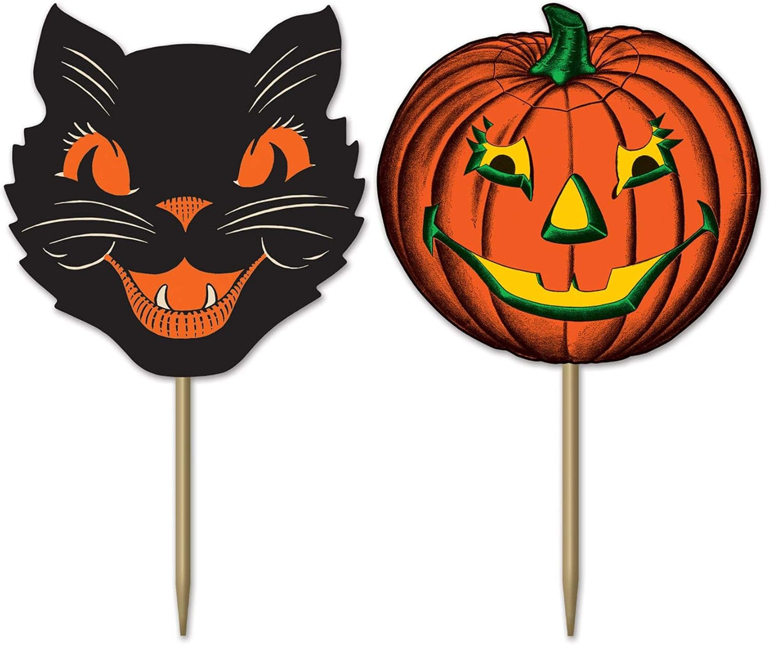 50Pcs Halloween Food Picks Pumpkin Black Cat 3.5 Inch Party Drink Appetizer Deco 50Pcs Halloween Food Picks Pumpkin Black Cat 3.5 Inch Party Drink Appetizer Deco