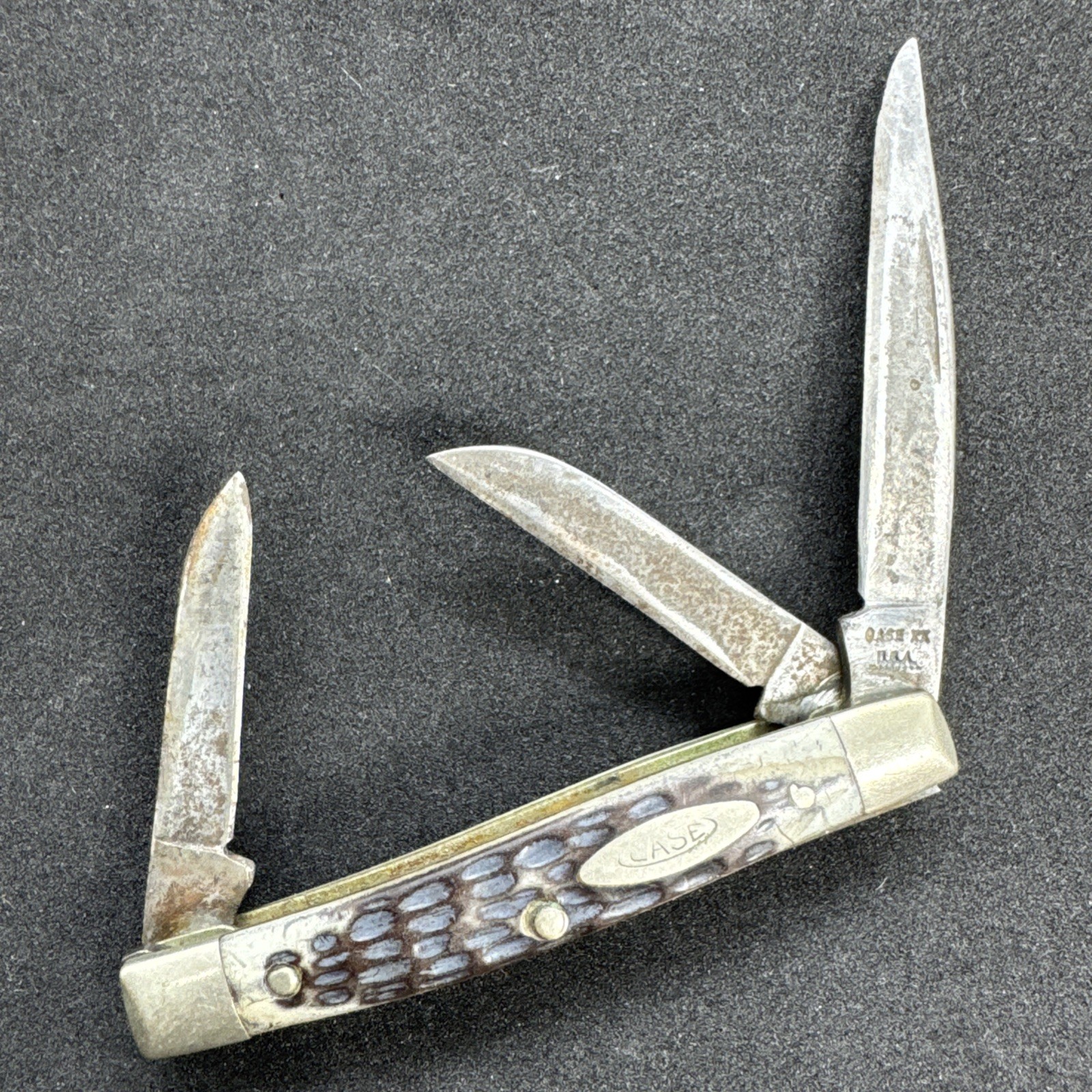 Vintage Case USA Stockman 3 Blade Pocketknife