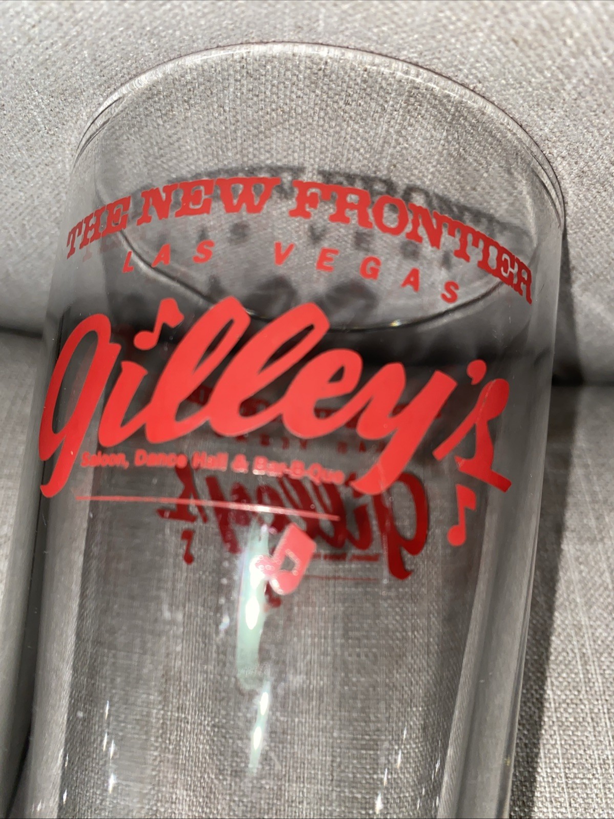 Gilley's Saloon The New Frontier Hotel Casino Las Vegas Souvenir Glass VTG Gilley's Saloon The New Frontier Hotel Casino Las Vegas Souvenir Glass VTG