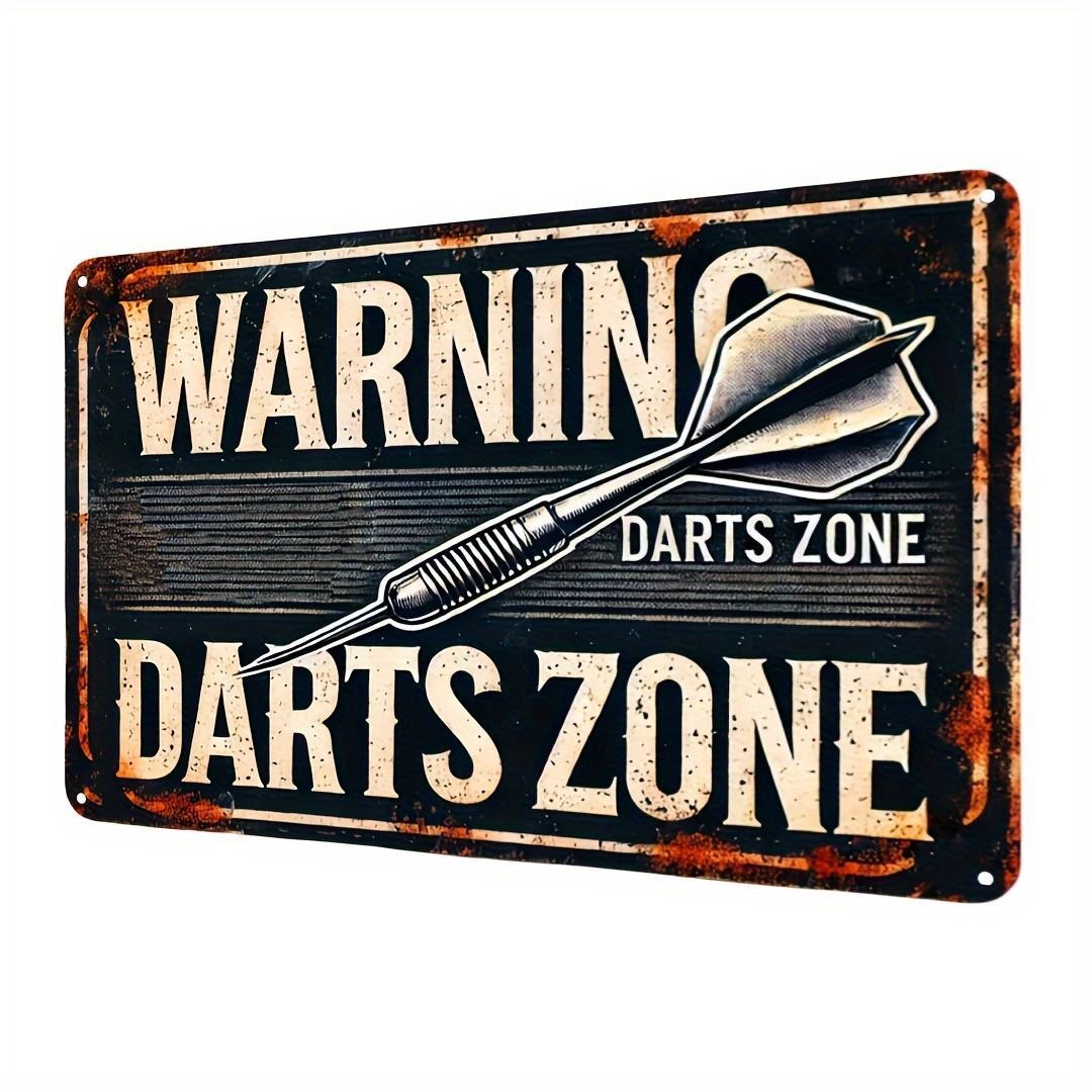 Single Piece Retro Tin Metal Signs Home Décor for dart Zone Mounted Tinplate