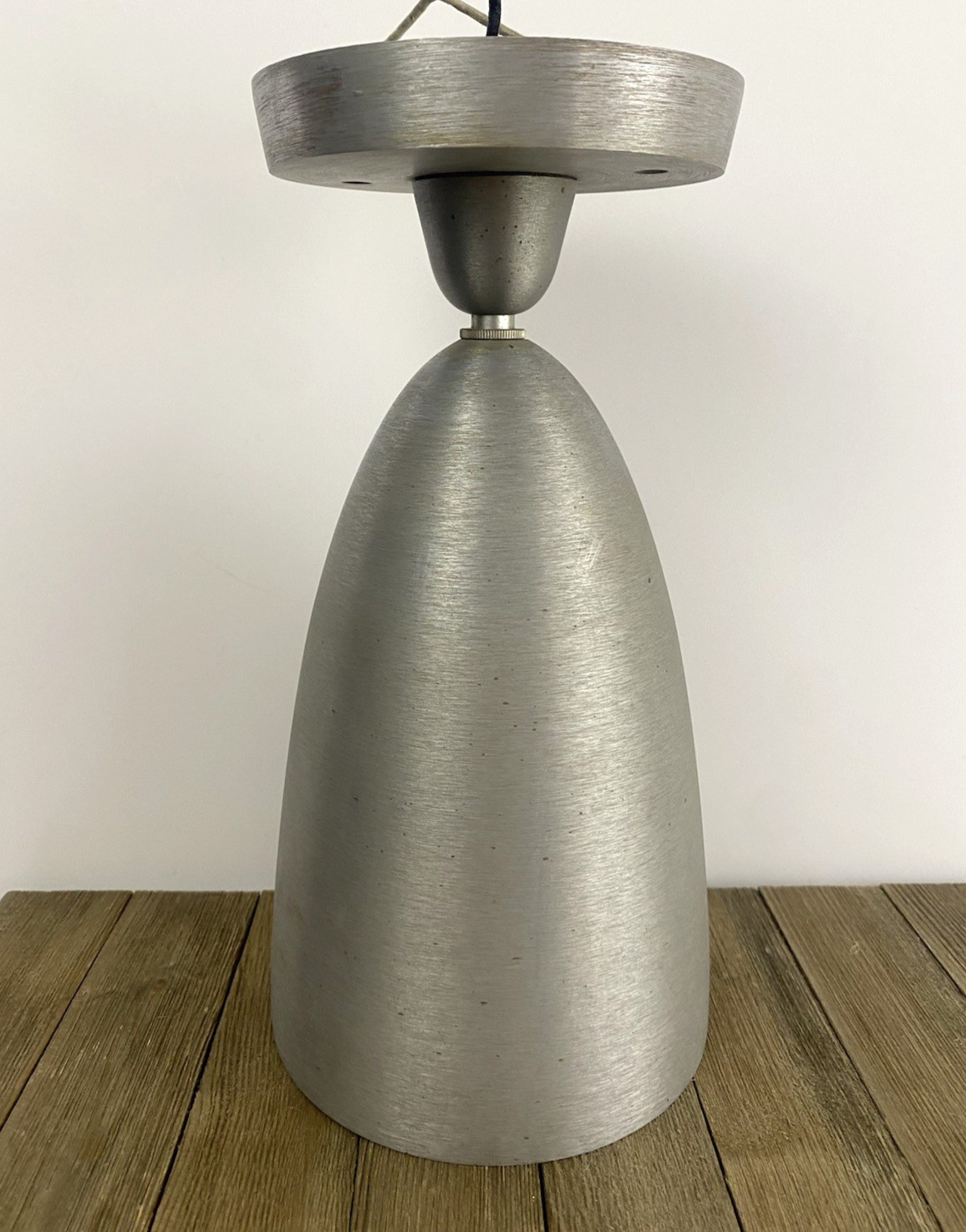 VTG MCM Industrial Prescolite Swiv-O-Lite Spun Aluminum Bullet Cone Light WORKS