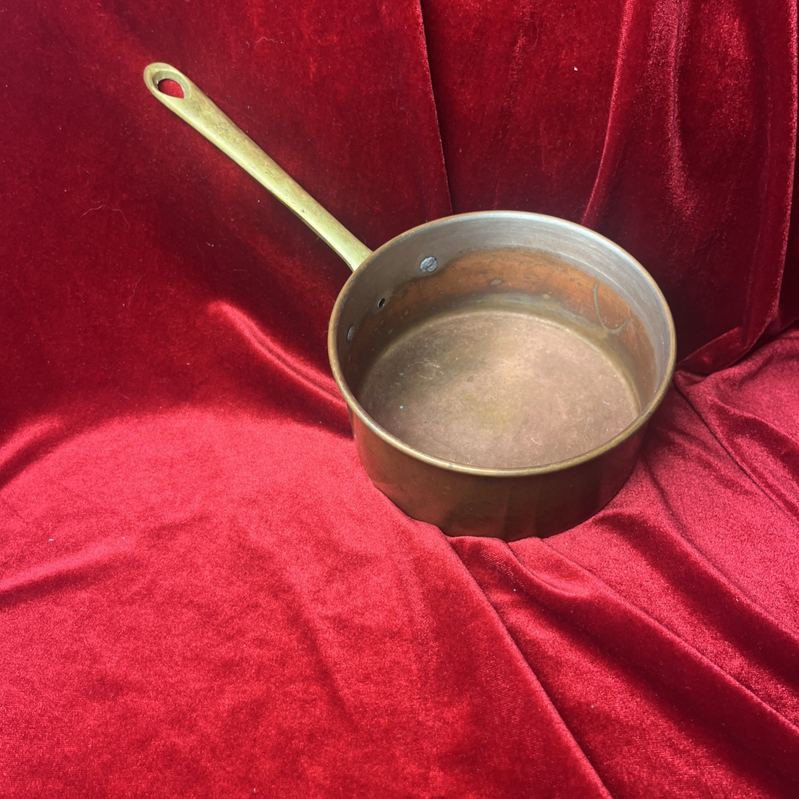 Copper Sauce Pan Antique Vintage ODI Solid Copper Copper Sauce Pan Antique Vintage ODI Solid Copper