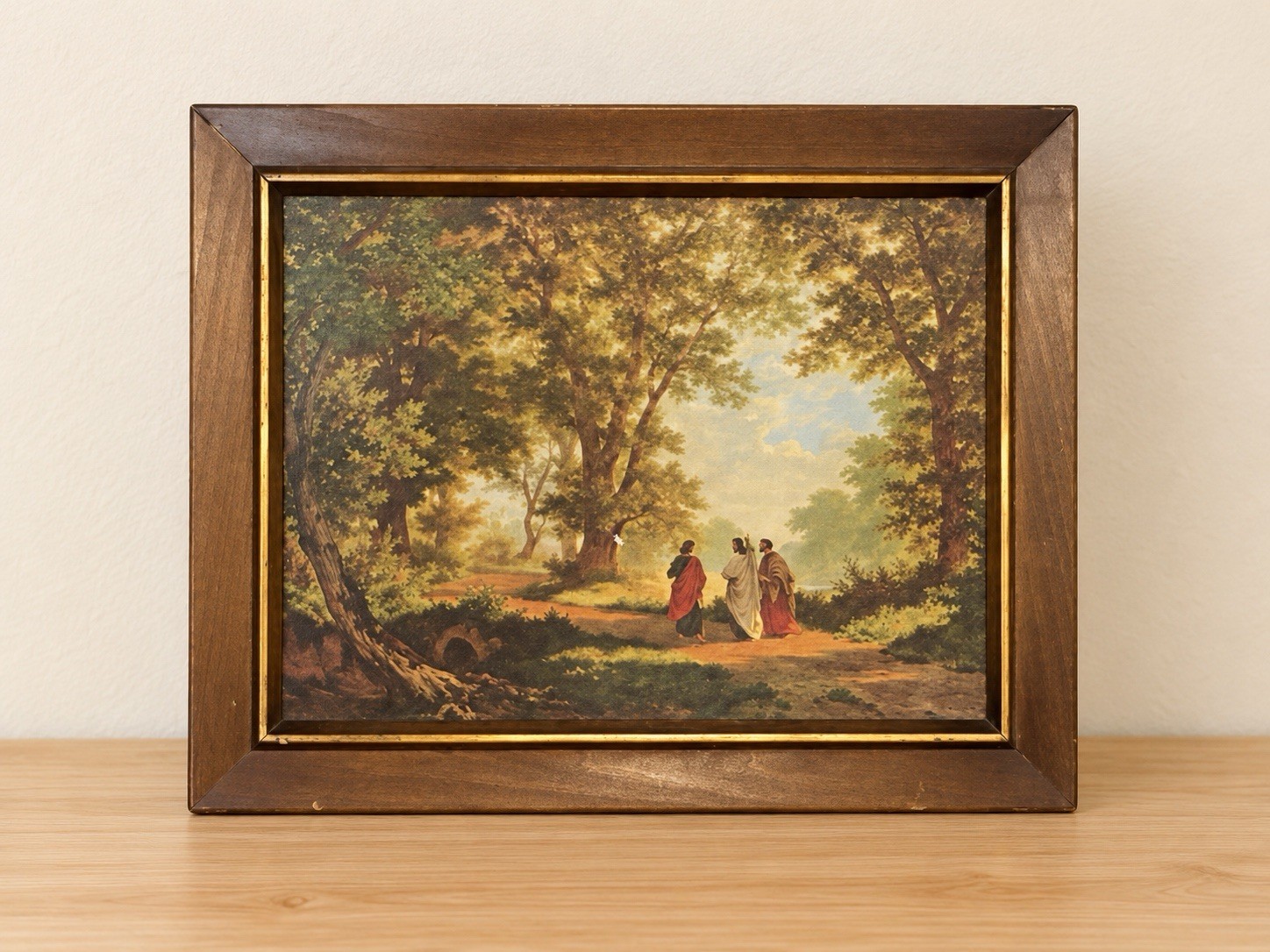 Vintage Dicksons “Way to Emmaus” Framed Religious Art No. 317 Vintage Dicksons “Way to Emmaus” Framed Religious Art No. 317