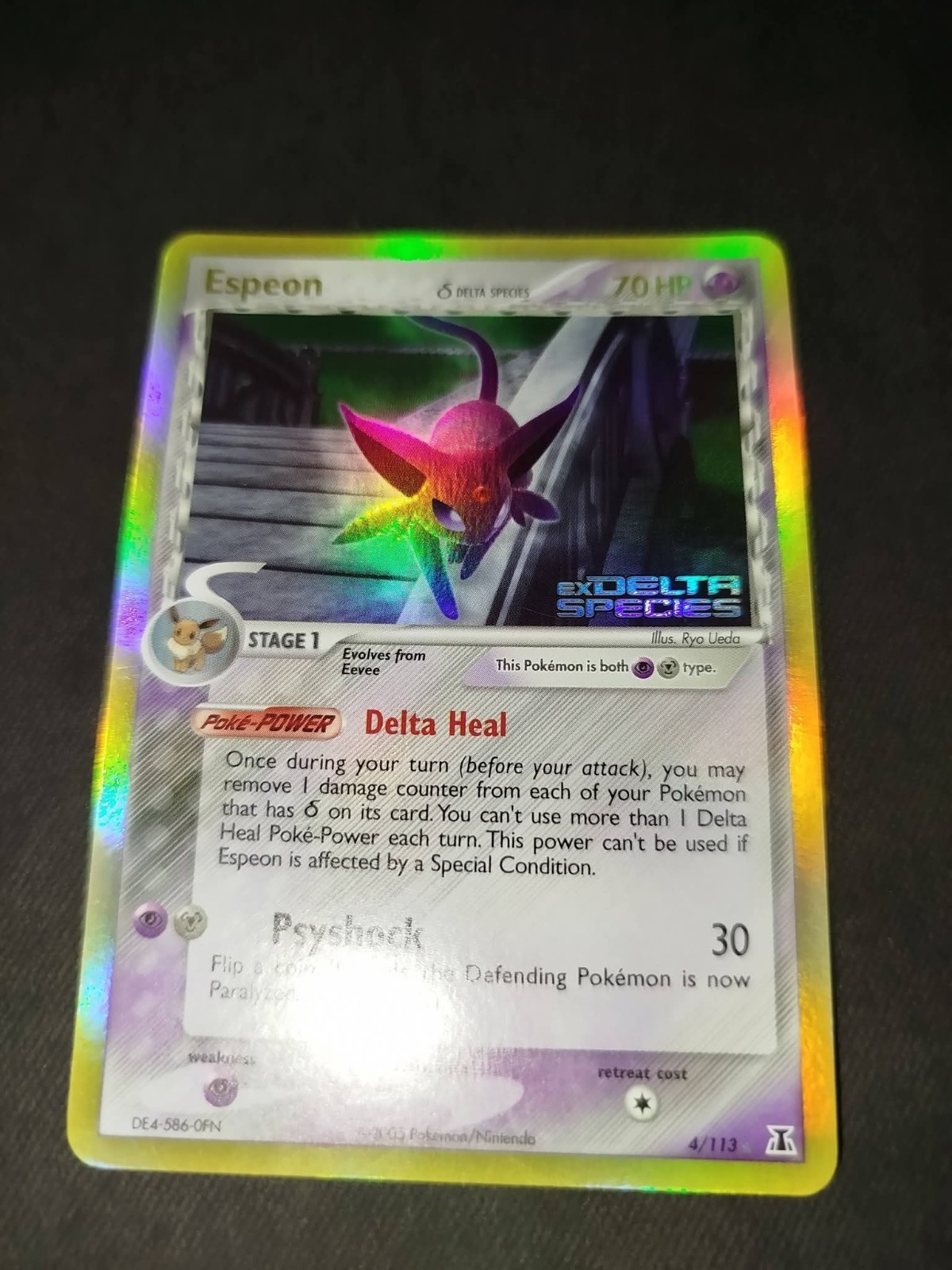 pokémon Espeon 4/113 Holo EX Delta Species Eng Stamped