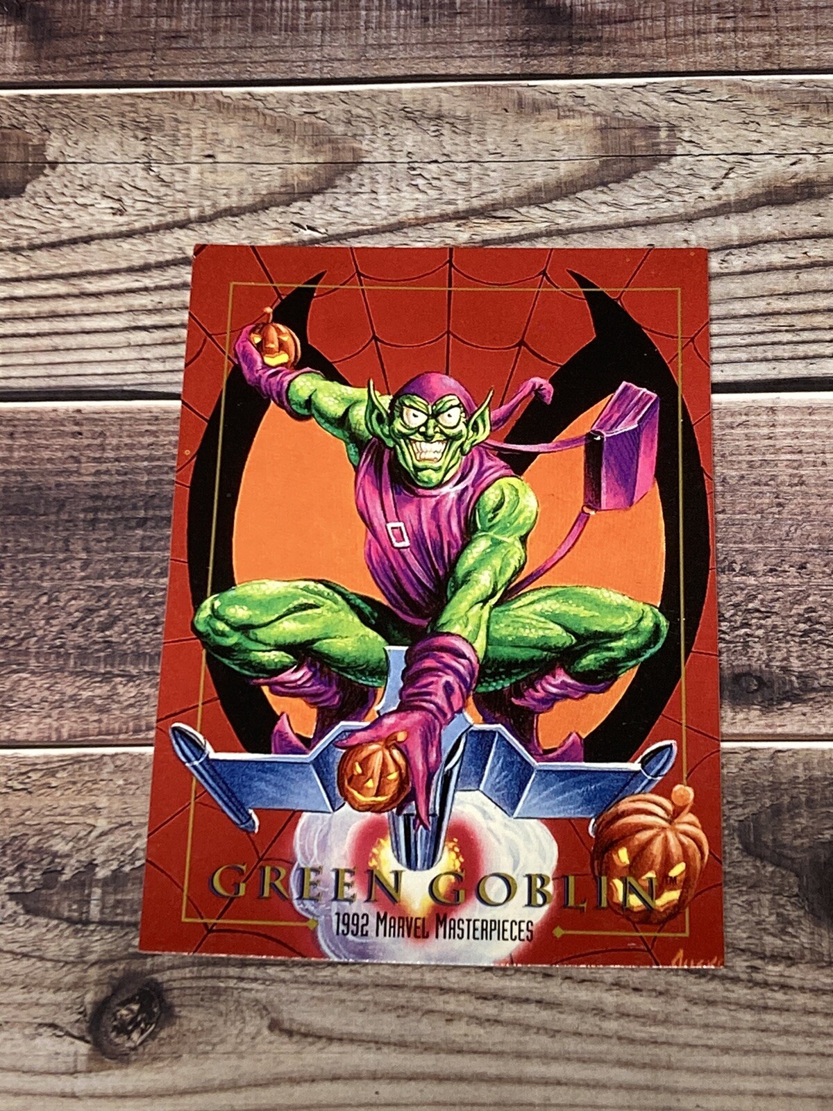 Marvel Masterpieces Green Goblin Spider-man Villain 1992 Skybox #36