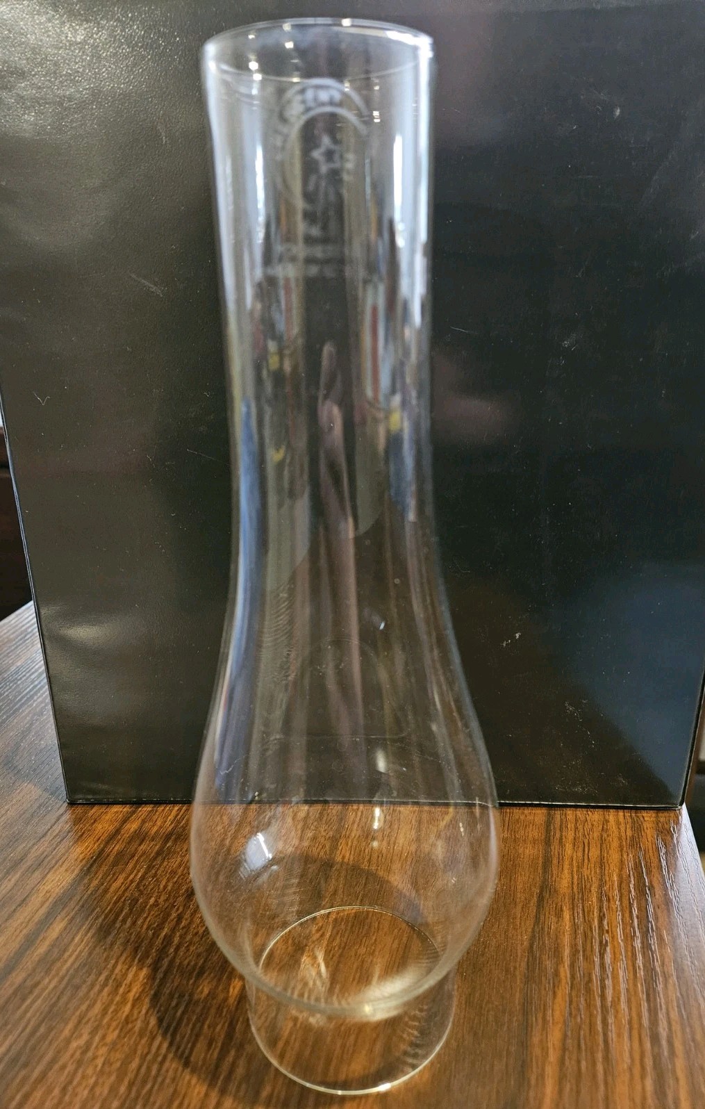 Vintage CRESCENT NO. 2 ROCHESTER LARGE GLASS Store Lamp CHIMNEY Signed