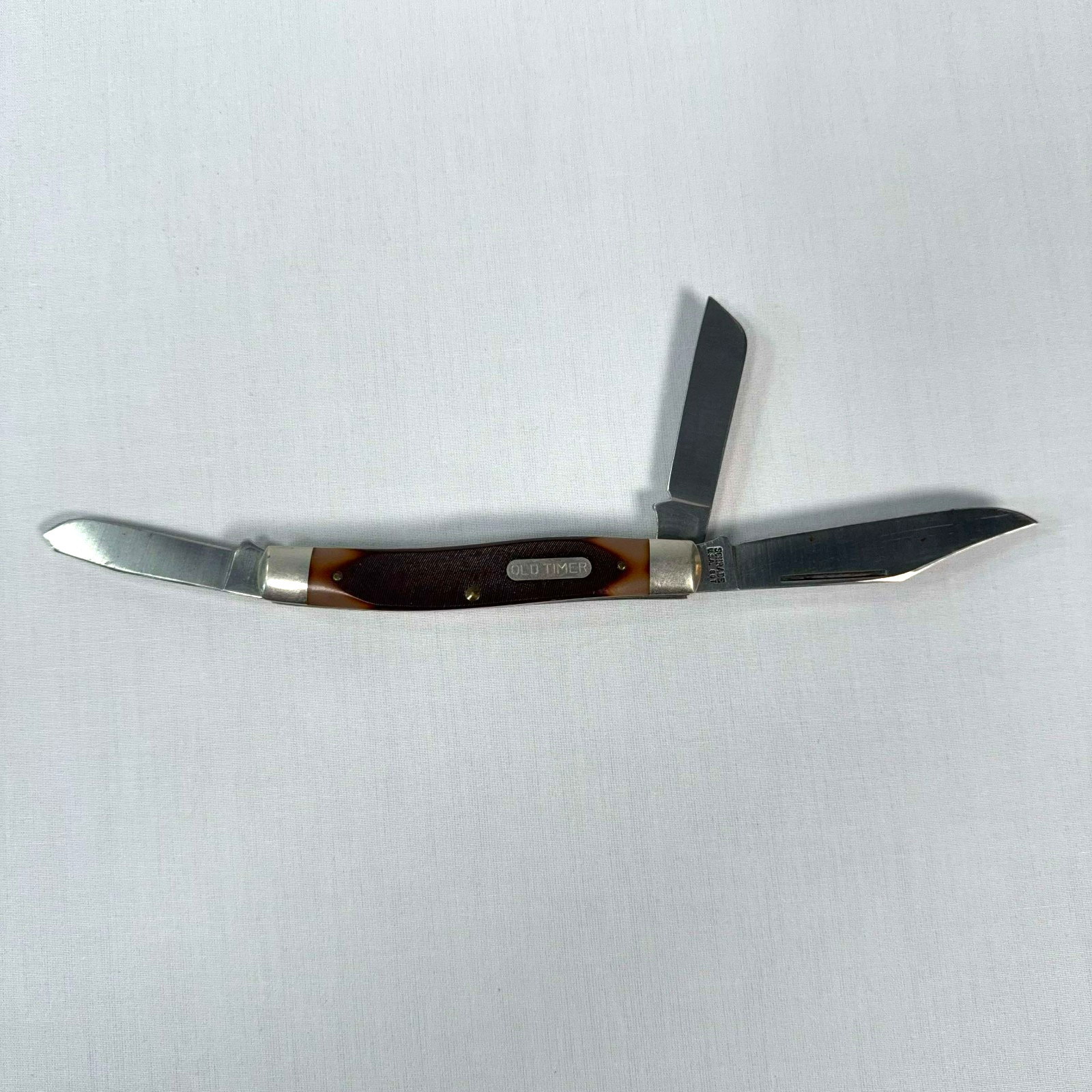Schrade Old Timer 8OT Senior Stockman Vintage USA 3 Blade Pocket Knife
