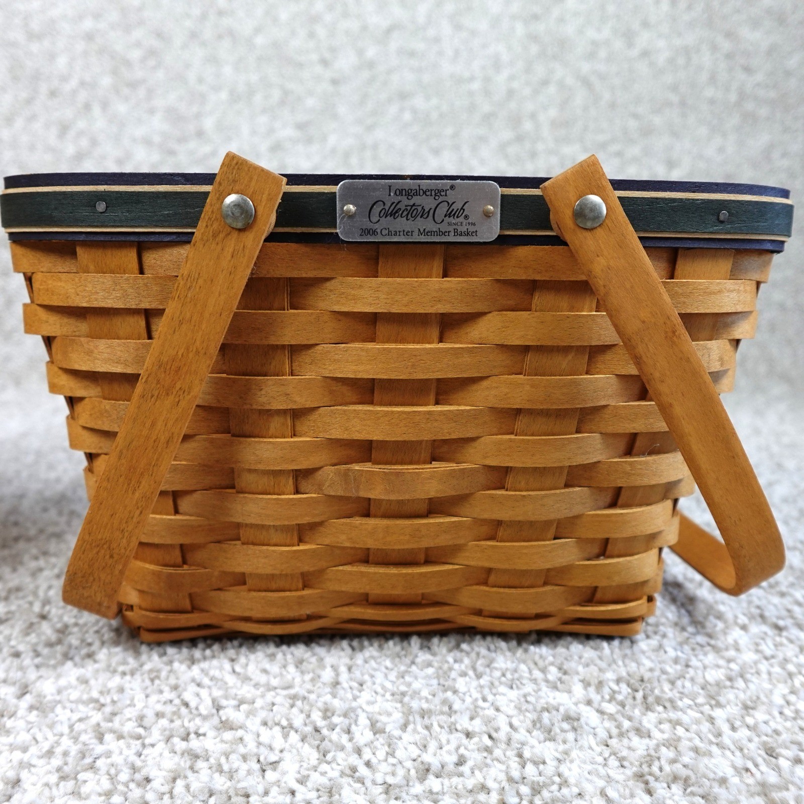 Longaberger 2006 Collectors Club Charter Member Basket with Box & Insert