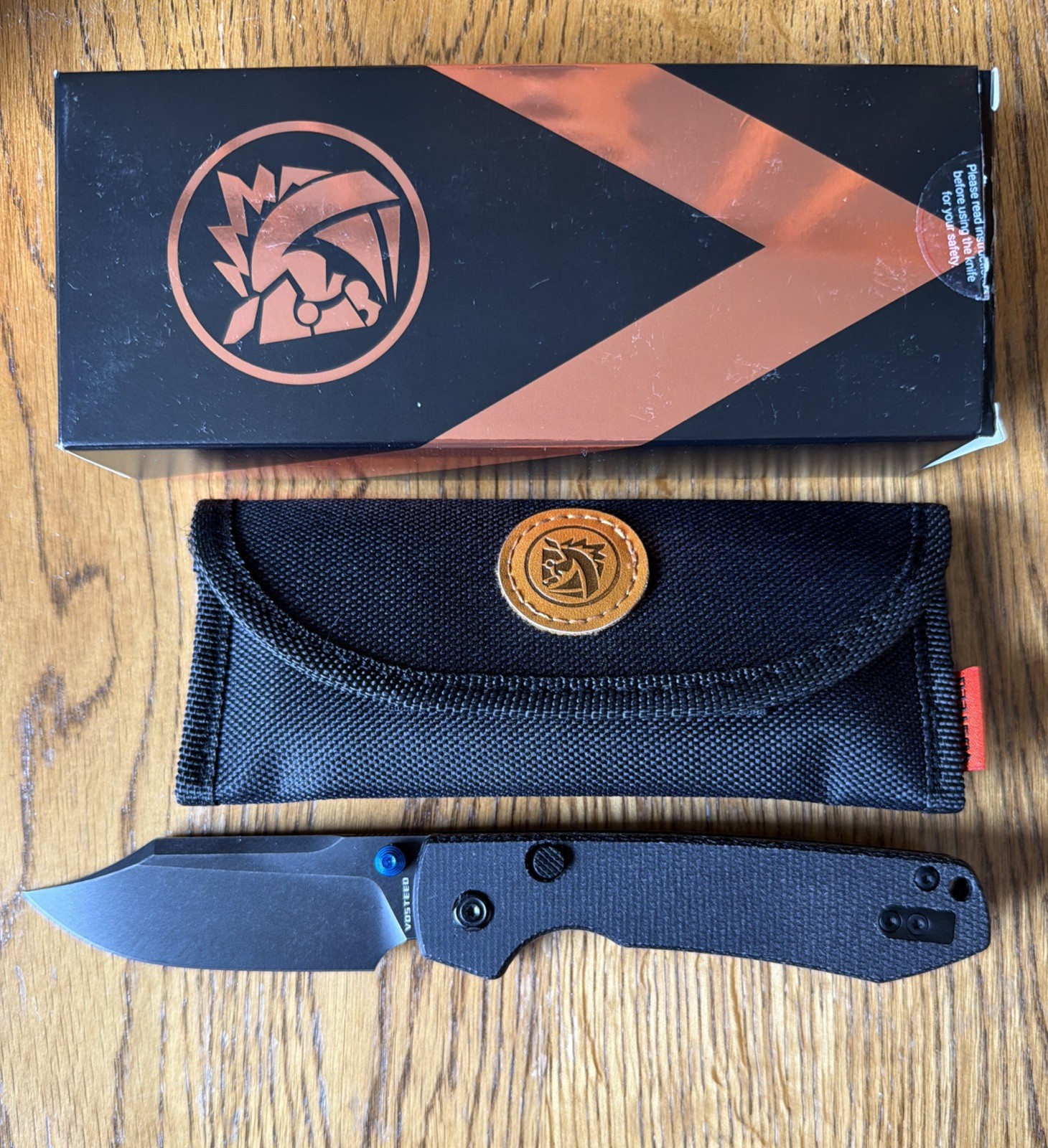 Vosteed Raccoon 2.0 A2910 Pocketknife 14C28N Black Micarta Brand New