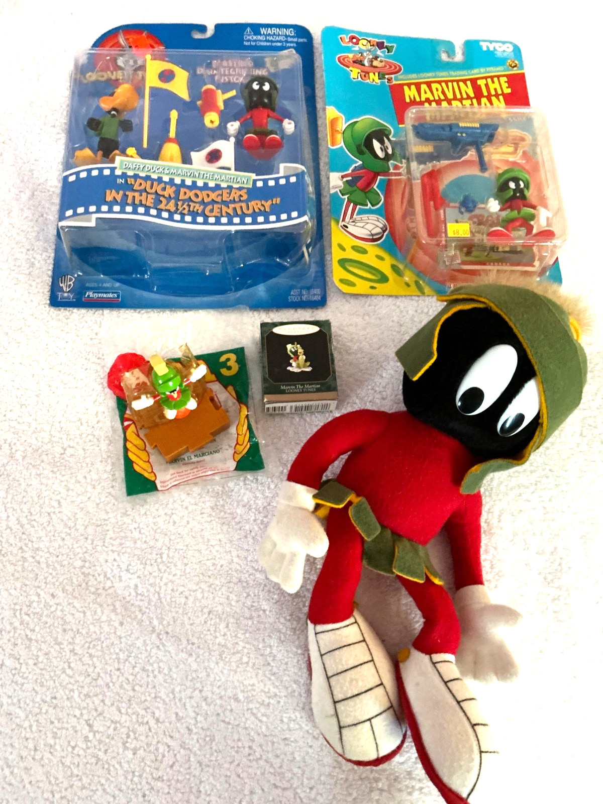 Marvin the Martian Plush VG+ Marvin the Martian Playmates/Tyco Sets Ornament Toy Marvin the Martian Plush VG+ Marvin the Martian Playmates/Tyco Sets Ornament Toy
