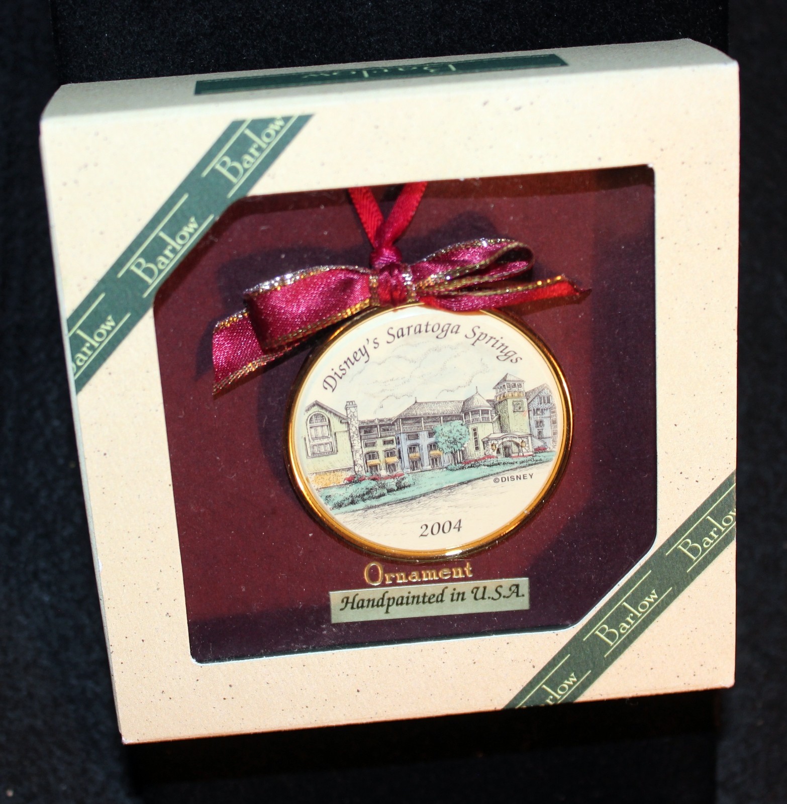 Walt Disney World SARATOGA SPRINGS 2004 Opening Year Boxed Christmas Ornament