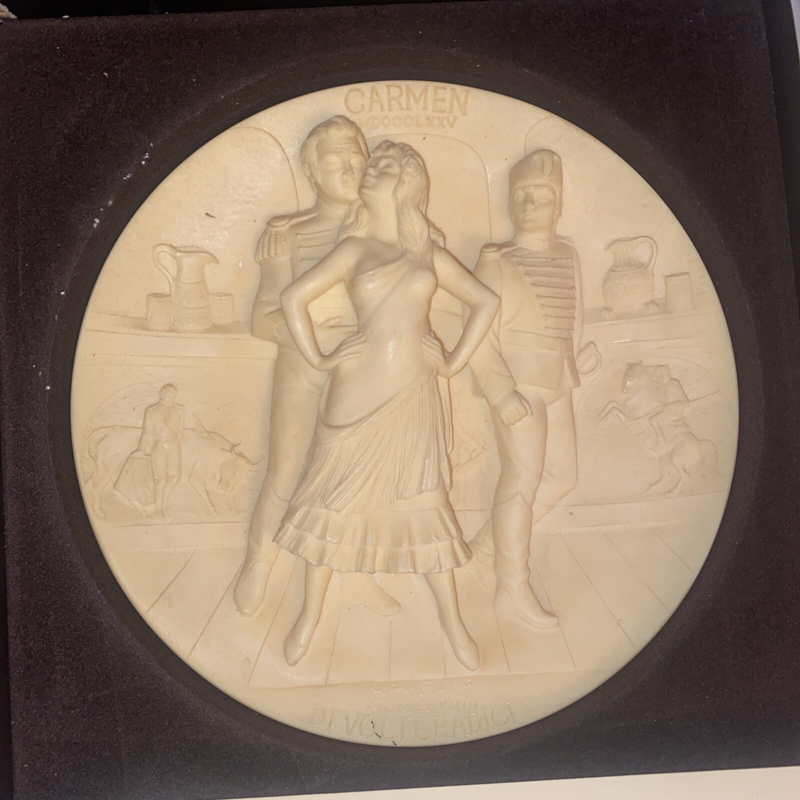 CARMEN 1978 La Scala Grand Opera Collection Ivory Alabaster 3D Plate, Box, COA\'s CARMEN 1978 La Scala Grand Opera Collection Ivory Alabaster 3D Plate, Box, COA\'s