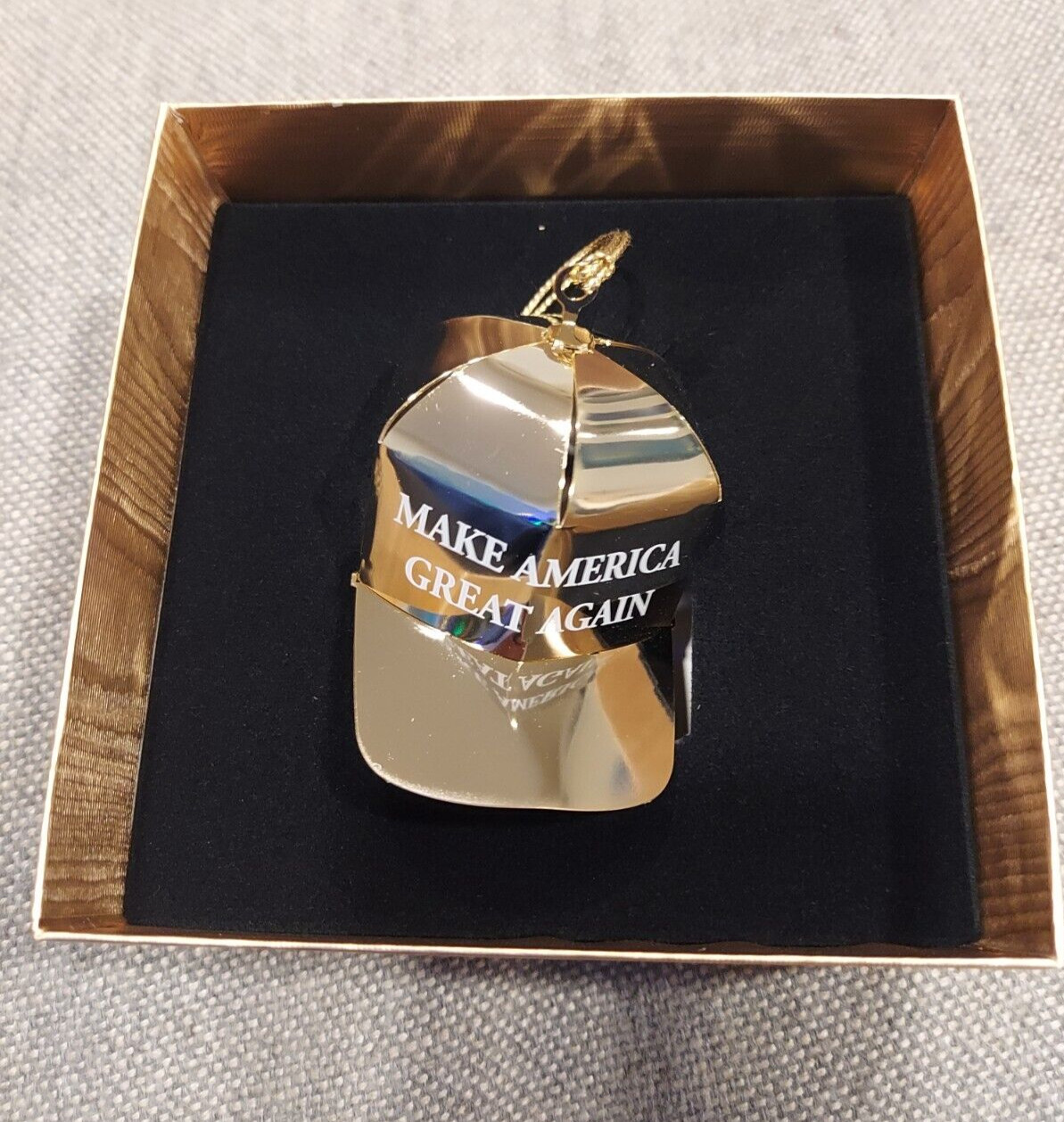 Rare 2024 Donald Trump Ornament Hat Make America Great Again MAGA Gold Rare 2024 Donald Trump Ornament Hat Make America Great Again MAGA Gold