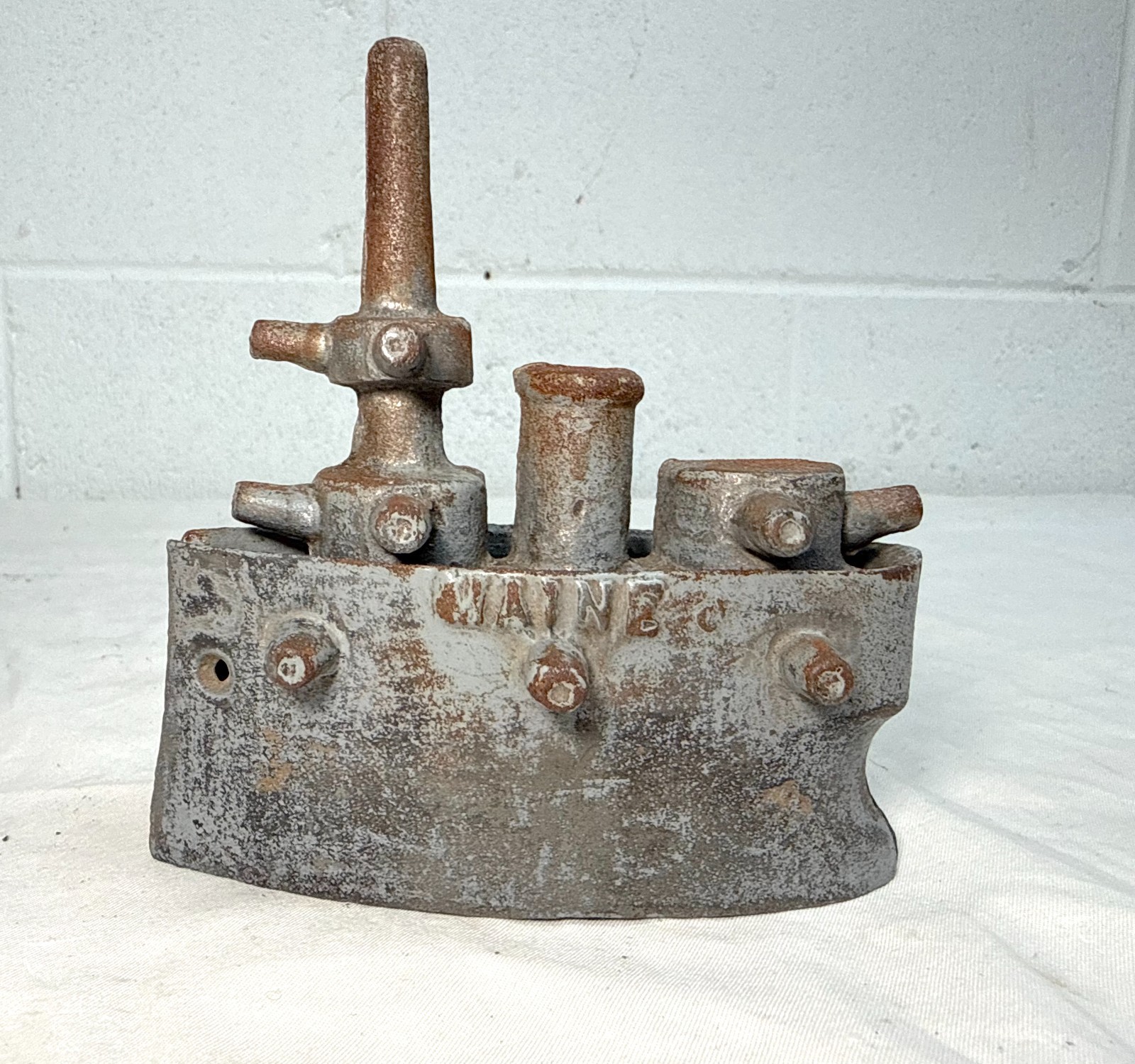 Antique Cast Iron Still Bank Maine Battleship Grey Iron Casting Co 1847 - 1903 Antique Cast Iron Still Bank Maine Battleship Grey Iron Casting Co 1847 - 1903