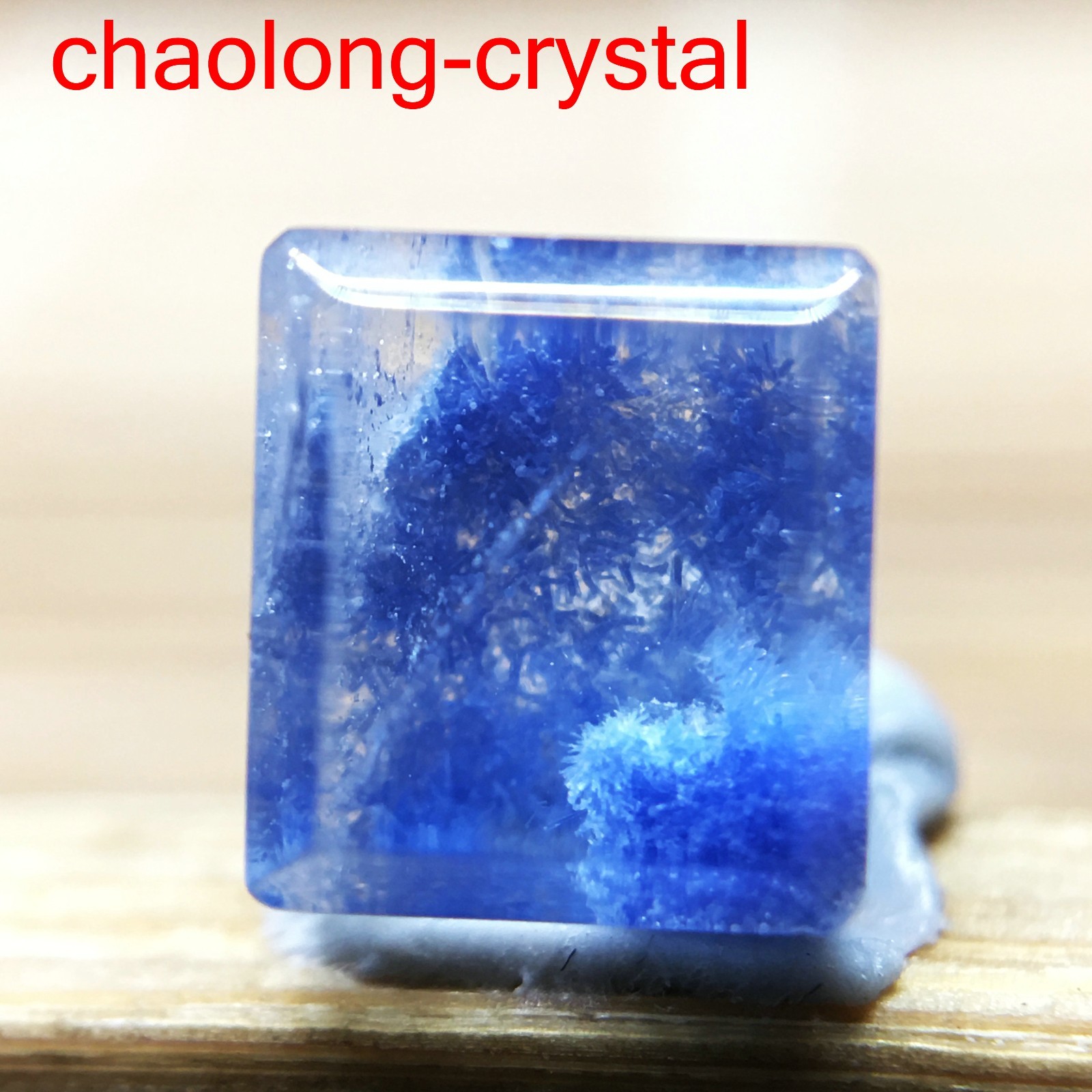 1.3Ct Very Rare NATURAL Beautiful Blue Dumortierite Quartz Crystal Pendant C1104