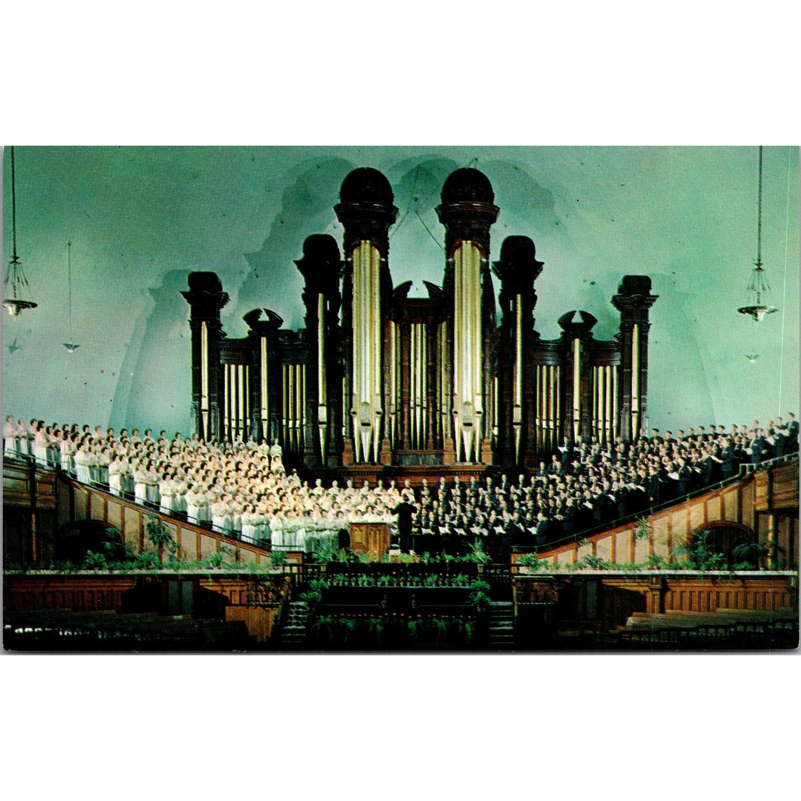 World-Famous Choir and Organ of the Mormon Tabernacle Vintage Postcard SPN17