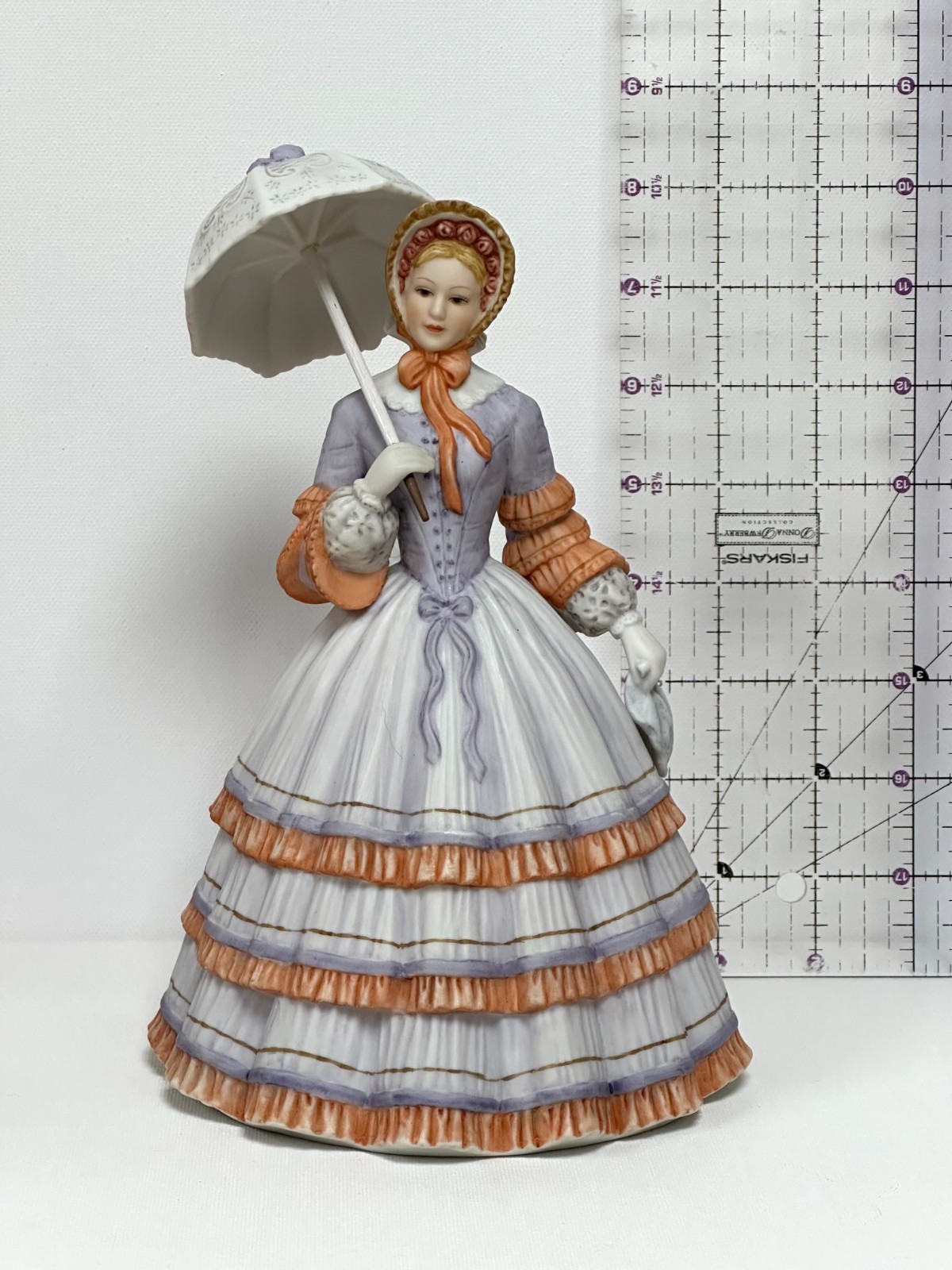 Lenox Springtime Promenade Porcelain Figurine Victorian Lady with Parasol Japan