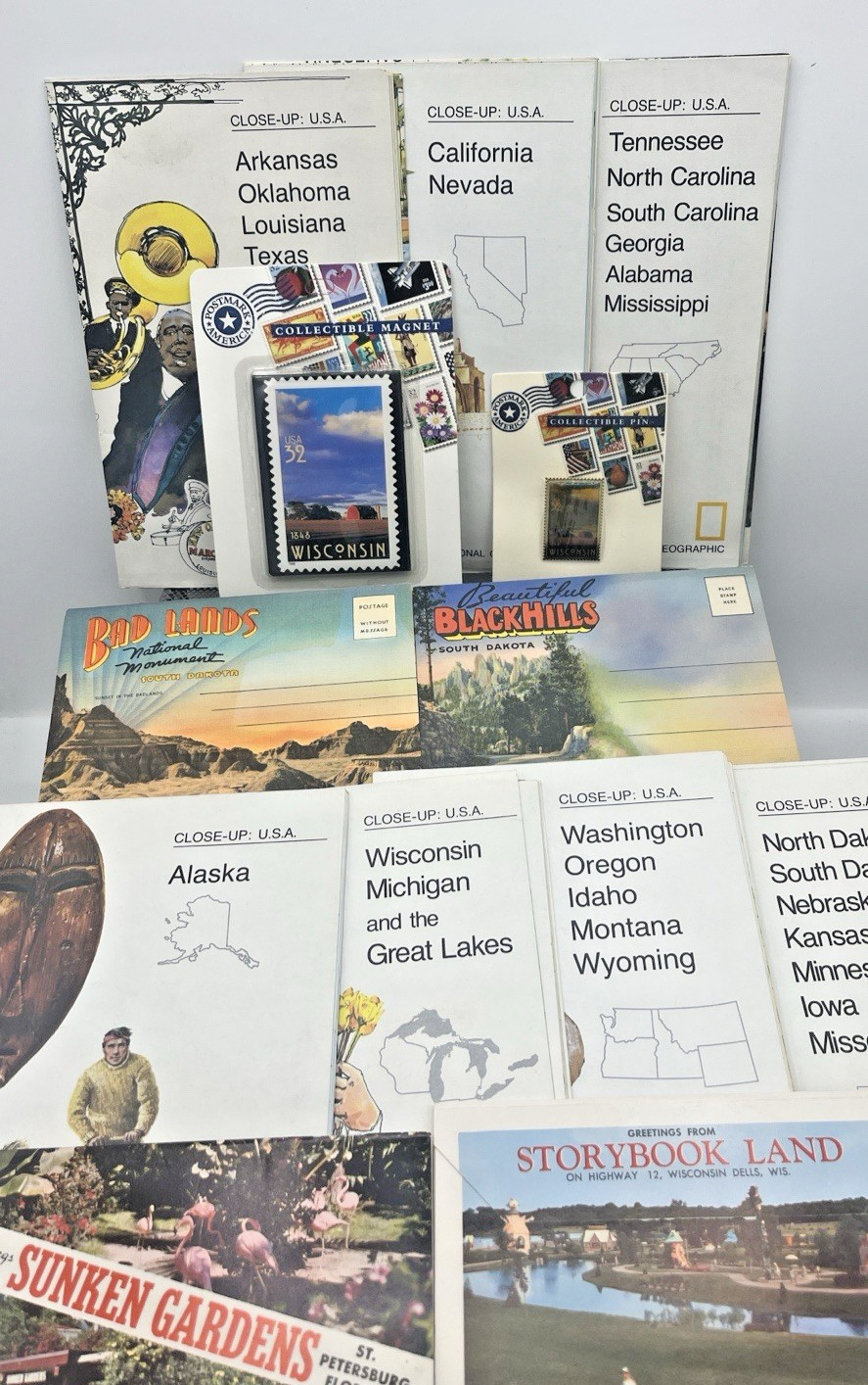 Vintage 1930s-1990s USA Travel & National Geographic Maps, Postcard Folders, Pin Vintage 1930s-1990s USA Travel & National Geographic Maps, Postcard Folders, Pin