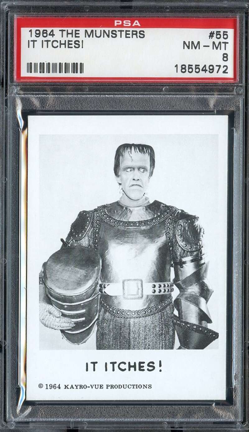 1964 LEAF MUNSTERS #55 IT ITCHES PSA 8 *DS15067 1964 LEAF MUNSTERS #55 IT ITCHES PSA 8 *DS15067