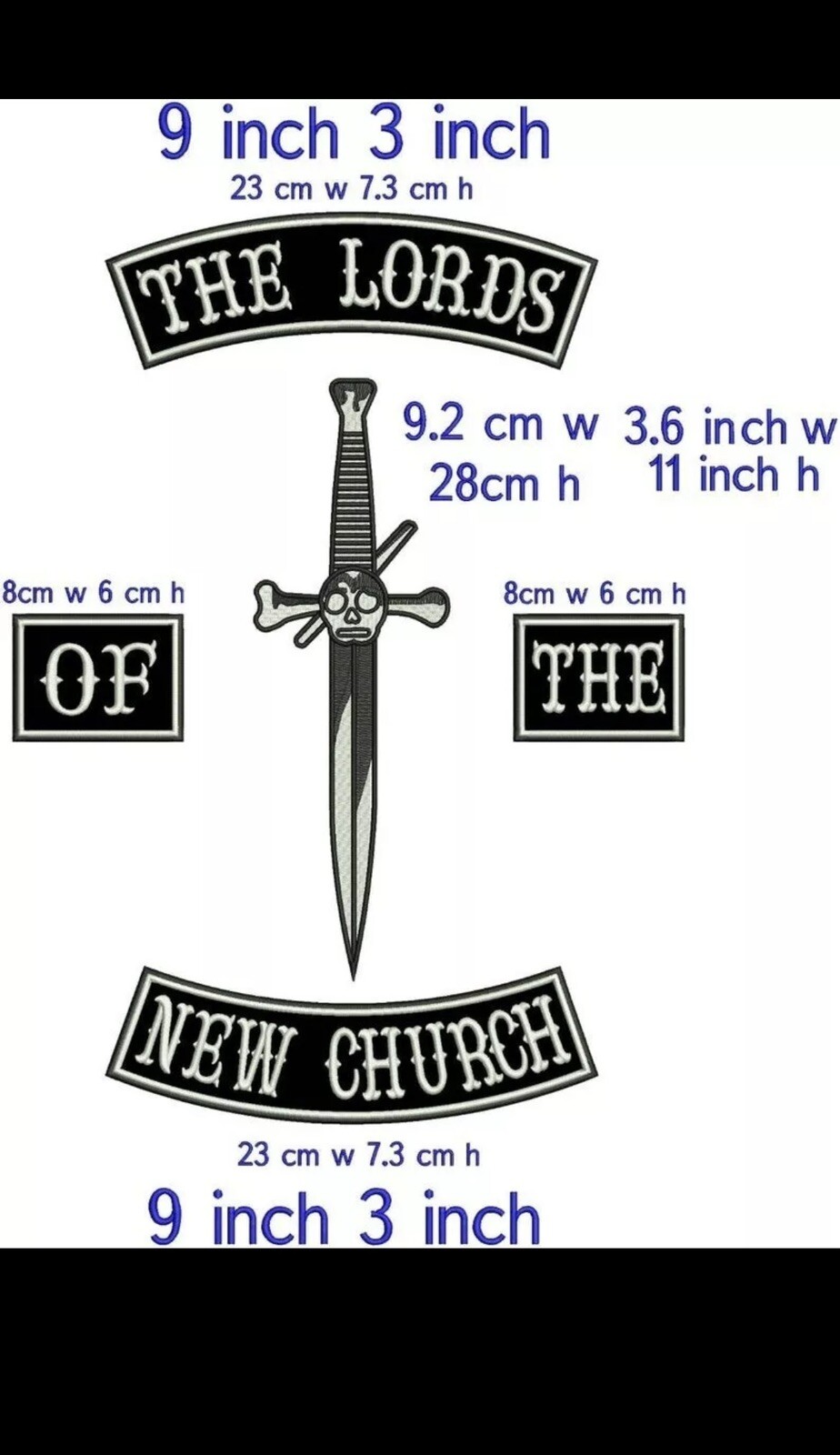 “THE LORDS OF THE NEW CHURCH ” PATCH FOR BIKES AND JACKETS LARGE SIZE “THE LORDS OF THE NEW CHURCH ” PATCH FOR BIKES AND JACKETS LARGE SIZE
