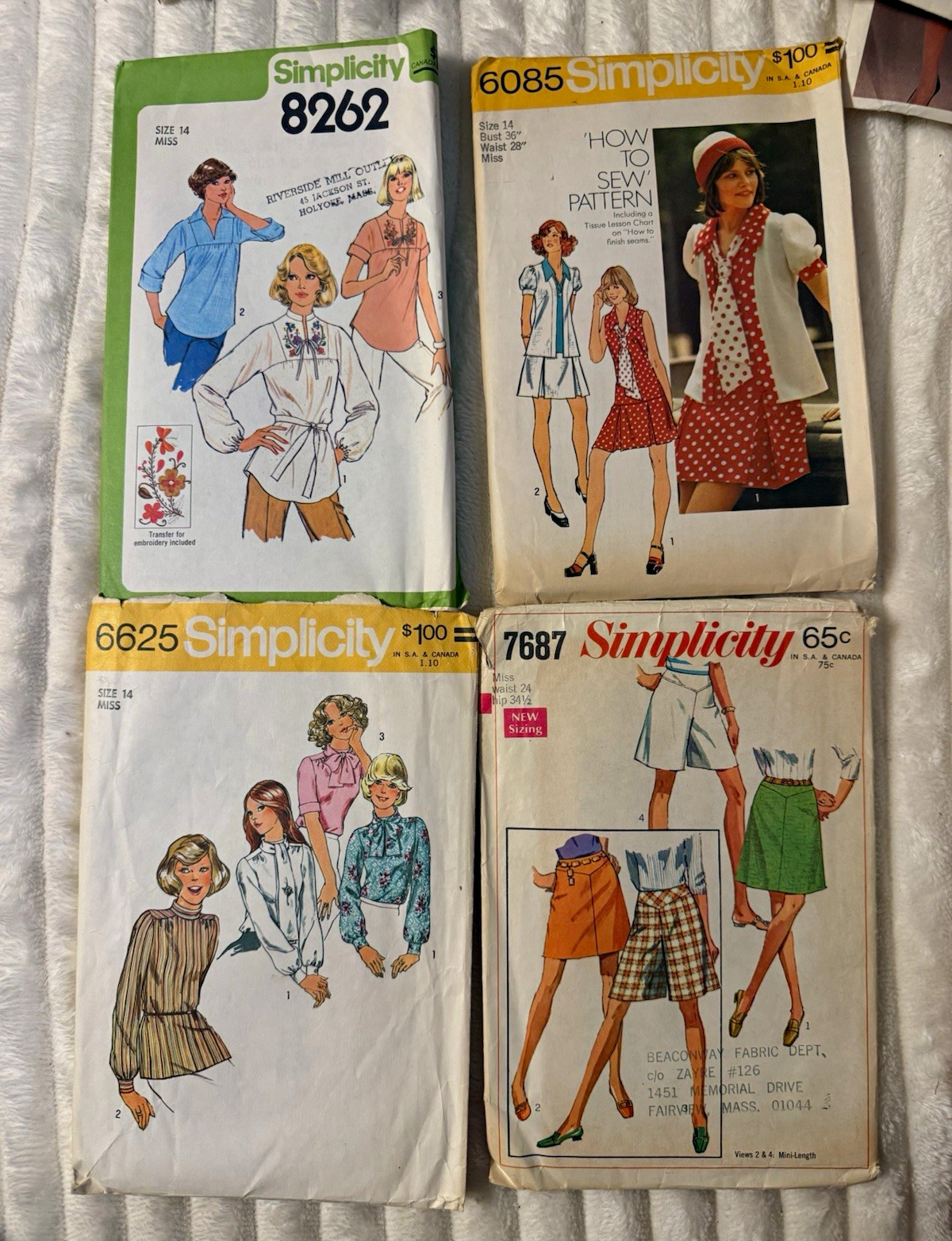 Simplicity Vintage Original Women’s Sportswear Sewing Pattern Lot of 4 1970’s Simplicity Vintage Original Women’s Sportswear Sewing Pattern Lot of 4 1970’s