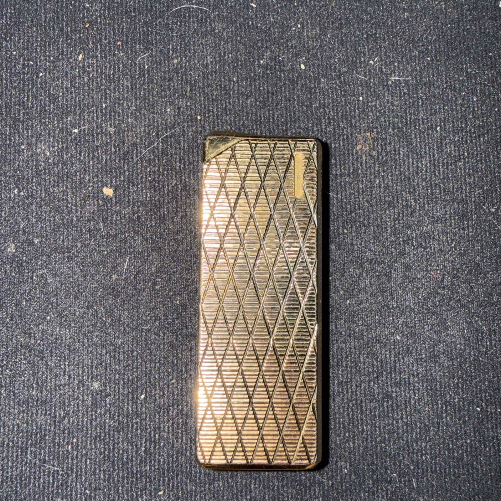 Vintage Colibri Gold-Tone Lighter Made In Japan Diamond Pattern.  Works