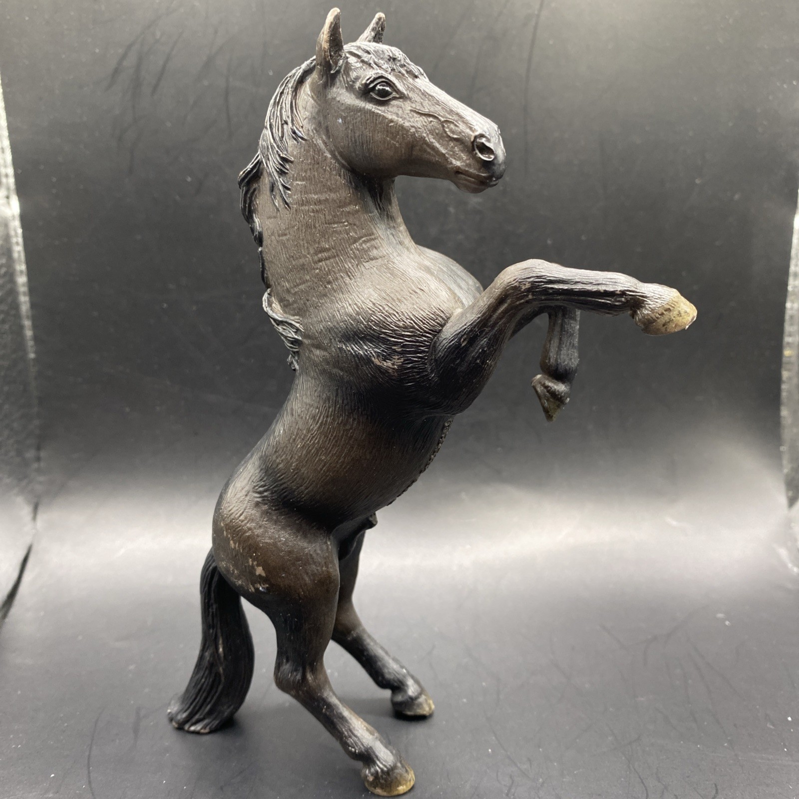 Schleich Horse Rearing Black Mustang Stallion 13624 Retired 2006 Figure Rare Schleich Horse Rearing Black Mustang Stallion 13624 Retired 2006 Figure Rare