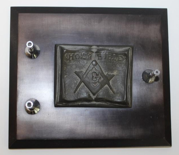 Vintage Heavy Masonic Freemason Miniature Altar / Desk Display Vintage Heavy Masonic Freemason Miniature Altar / Desk Display