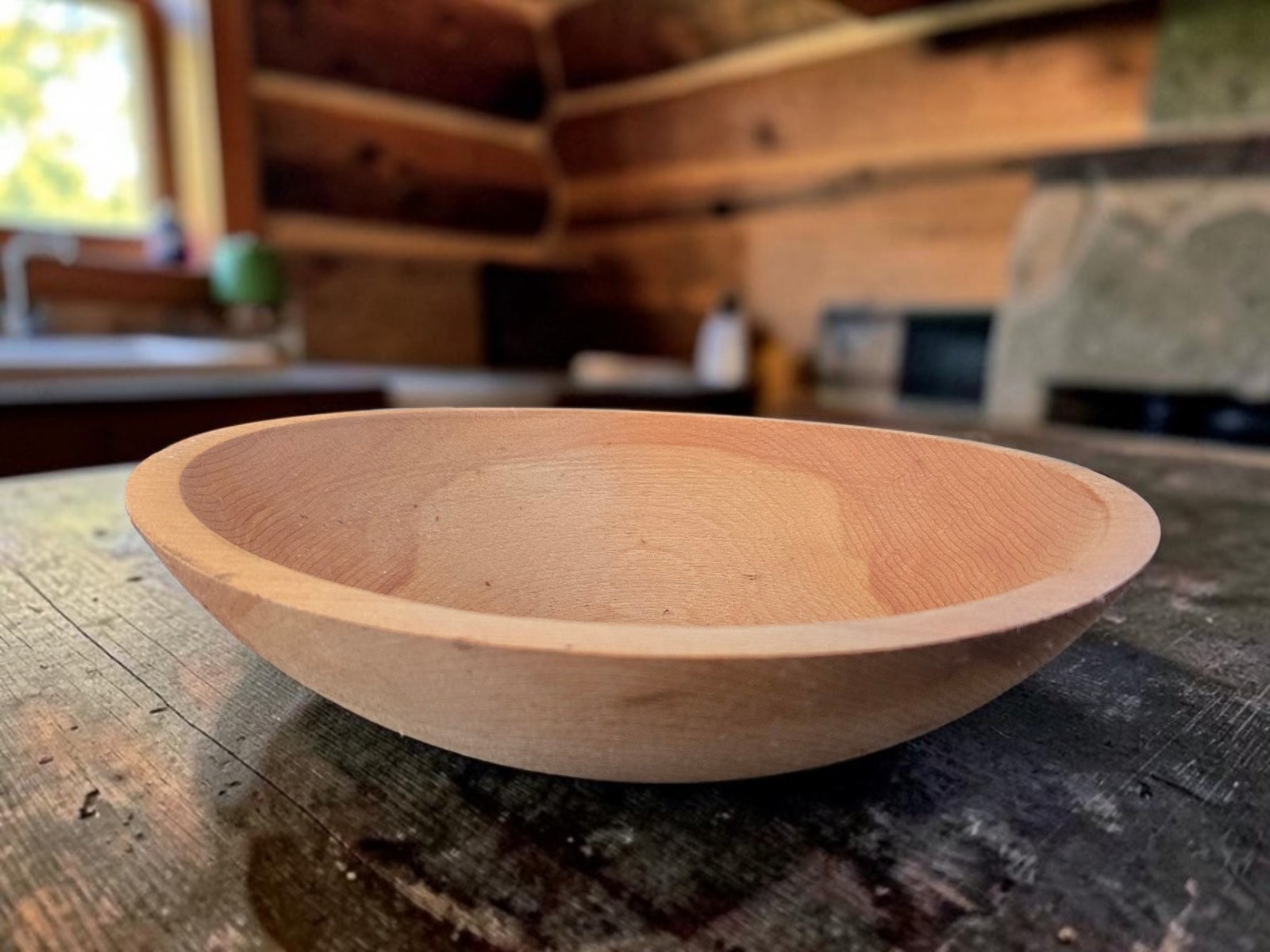 Vintage Hand Turned Wooden Bowl 11\