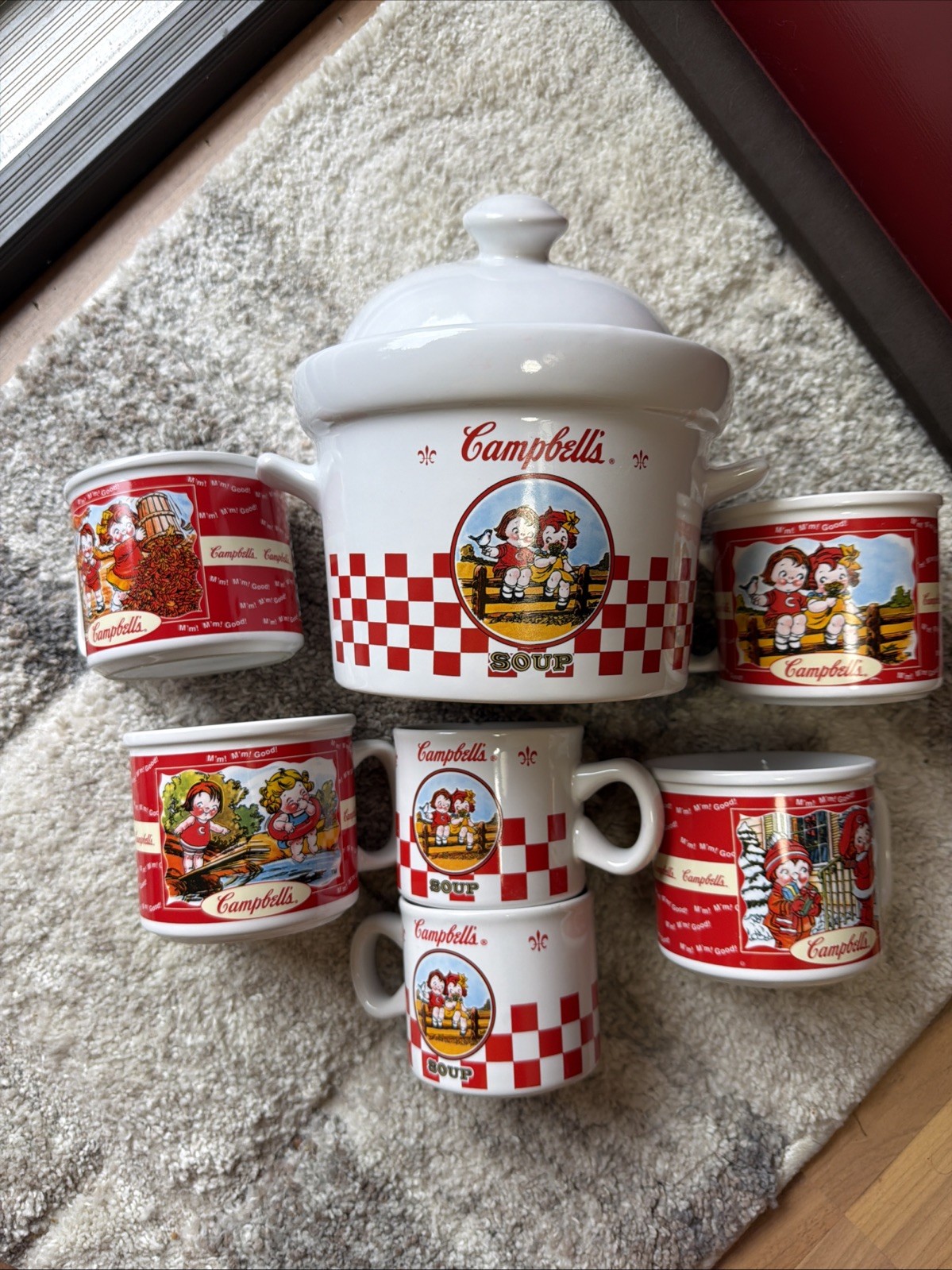 vintage Campbell's Soup ceramic serving set Excellent Condition vintage Campbell's Soup ceramic serving set Excellent Condition