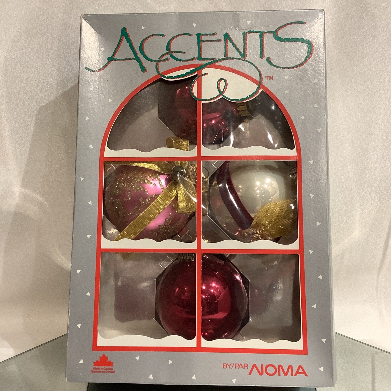 Accents Christmas Ornaments  By Par Noma Boxed Set