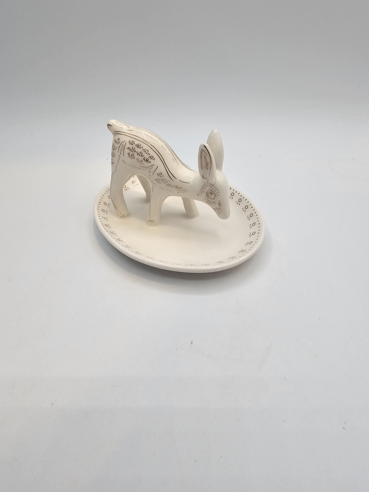 Anthropologie Frosted Forest Deer, Ceramic Trinket Dish Anthropologie Frosted Forest Deer, Ceramic Trinket Dish