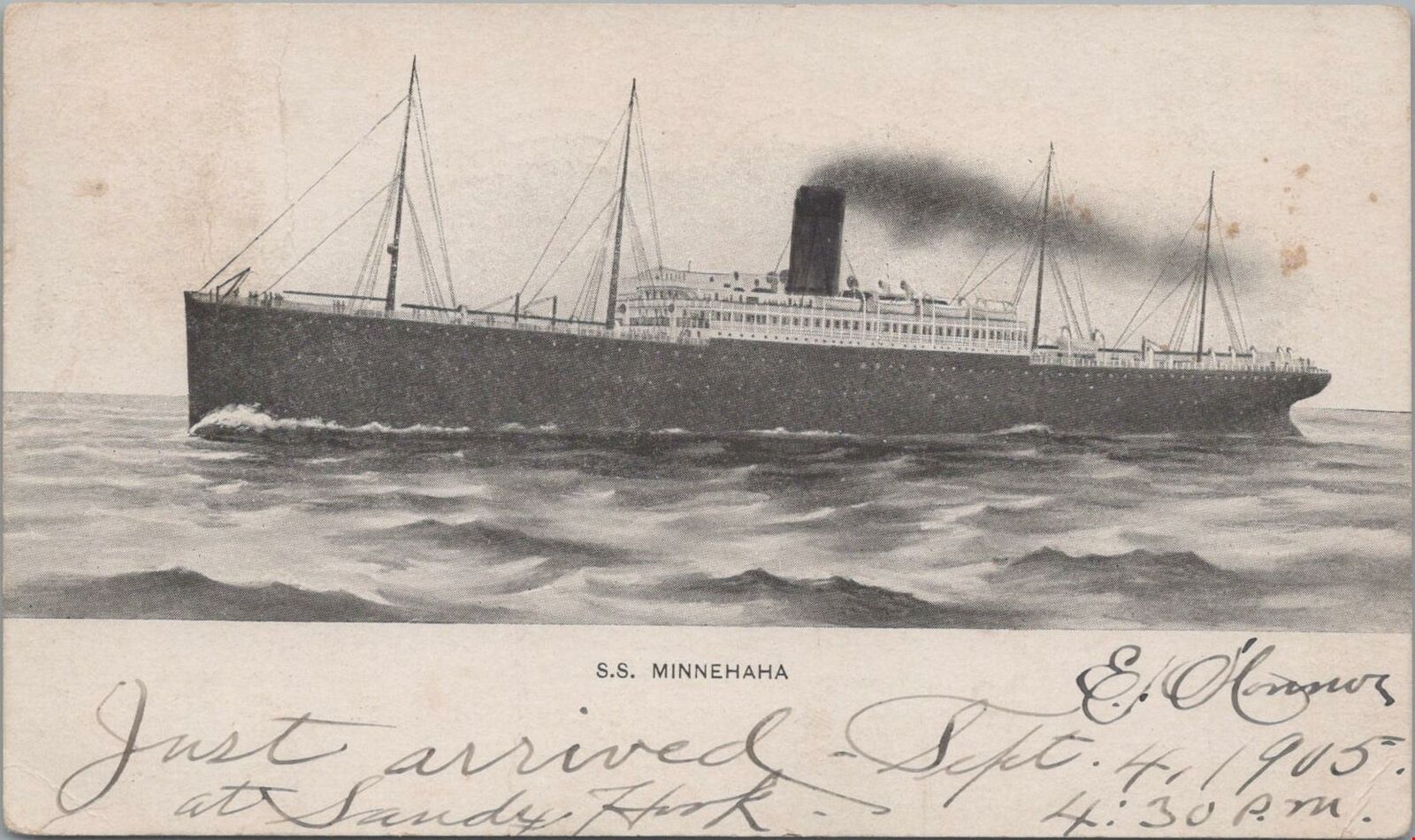 Postcard Ship SS Minnehaha