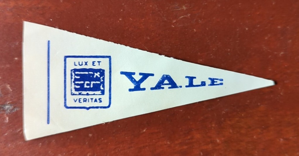 Very RARE Old Vintage Paper Decal Pennant 3.5